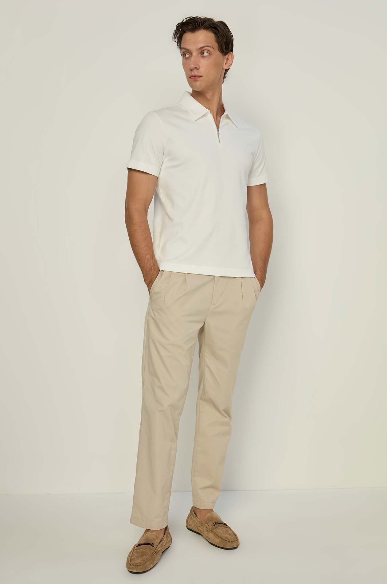 HALF ZIP POLO SHIRT
