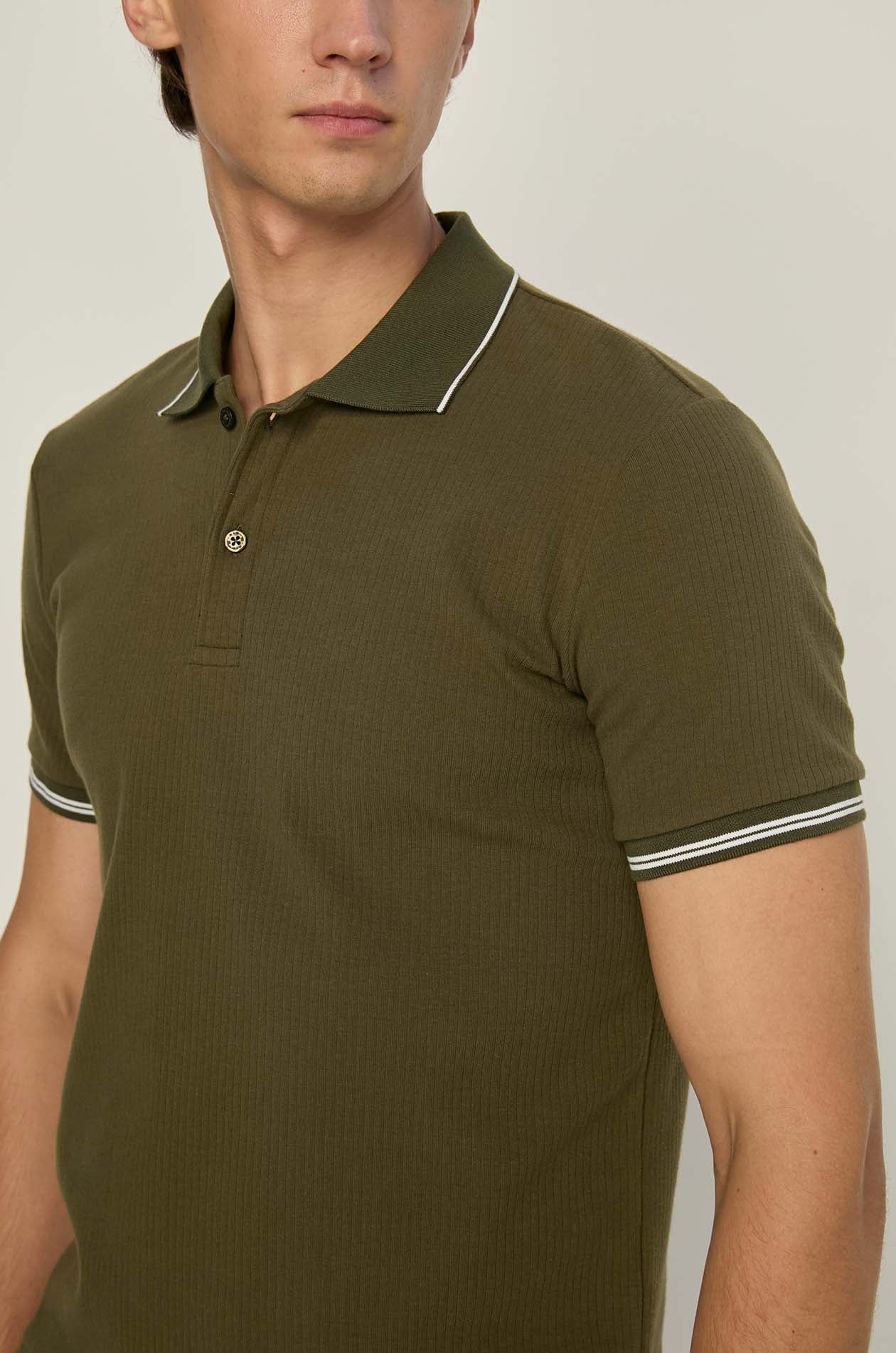 JACQAURD TRIM POLO SHIRT