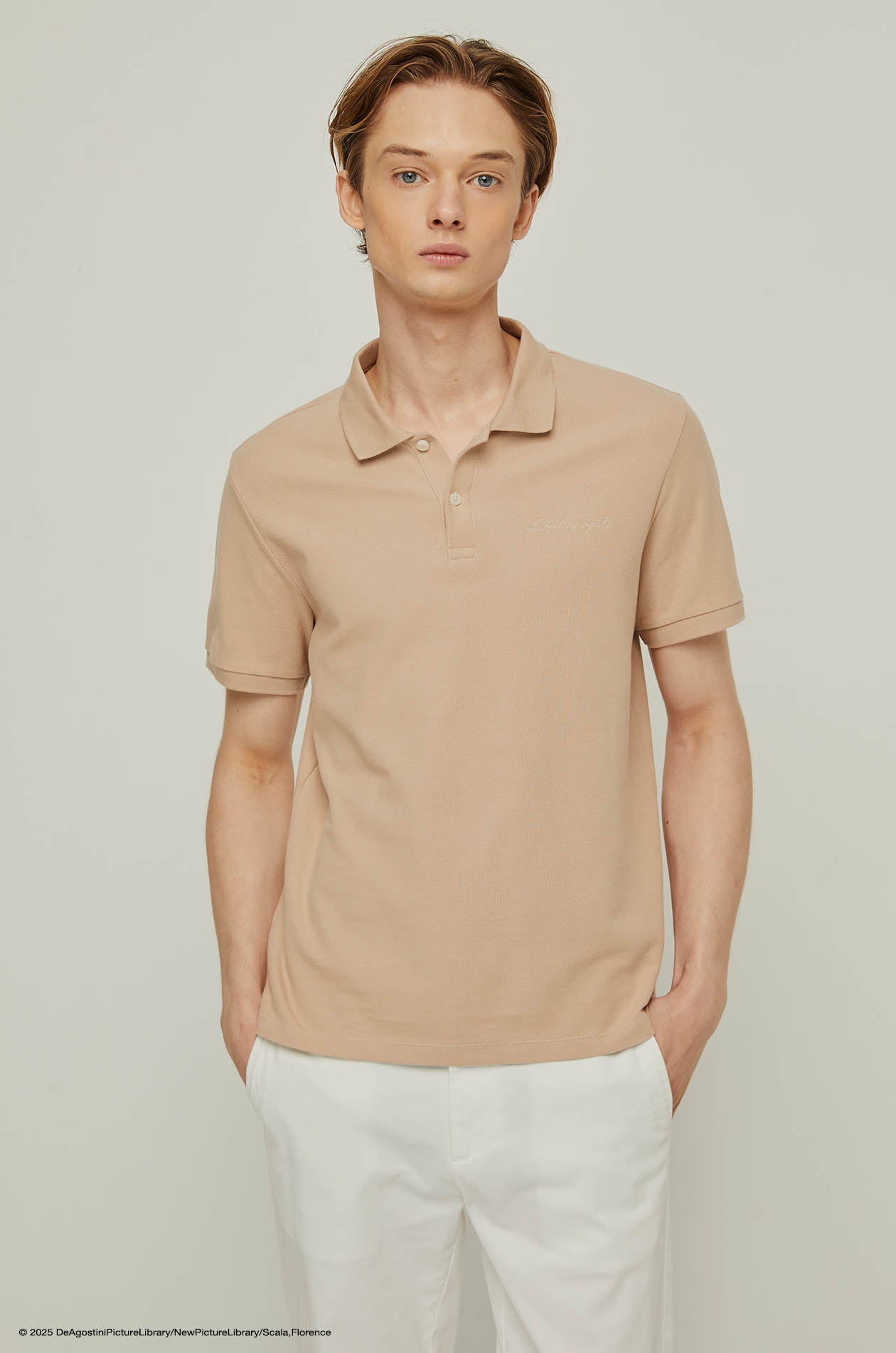 THE SEINE AT VETHEUIL PRINTED BACK POLO