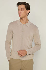 MERCERIZED LONG SLEEVE KNITTED SHIRT