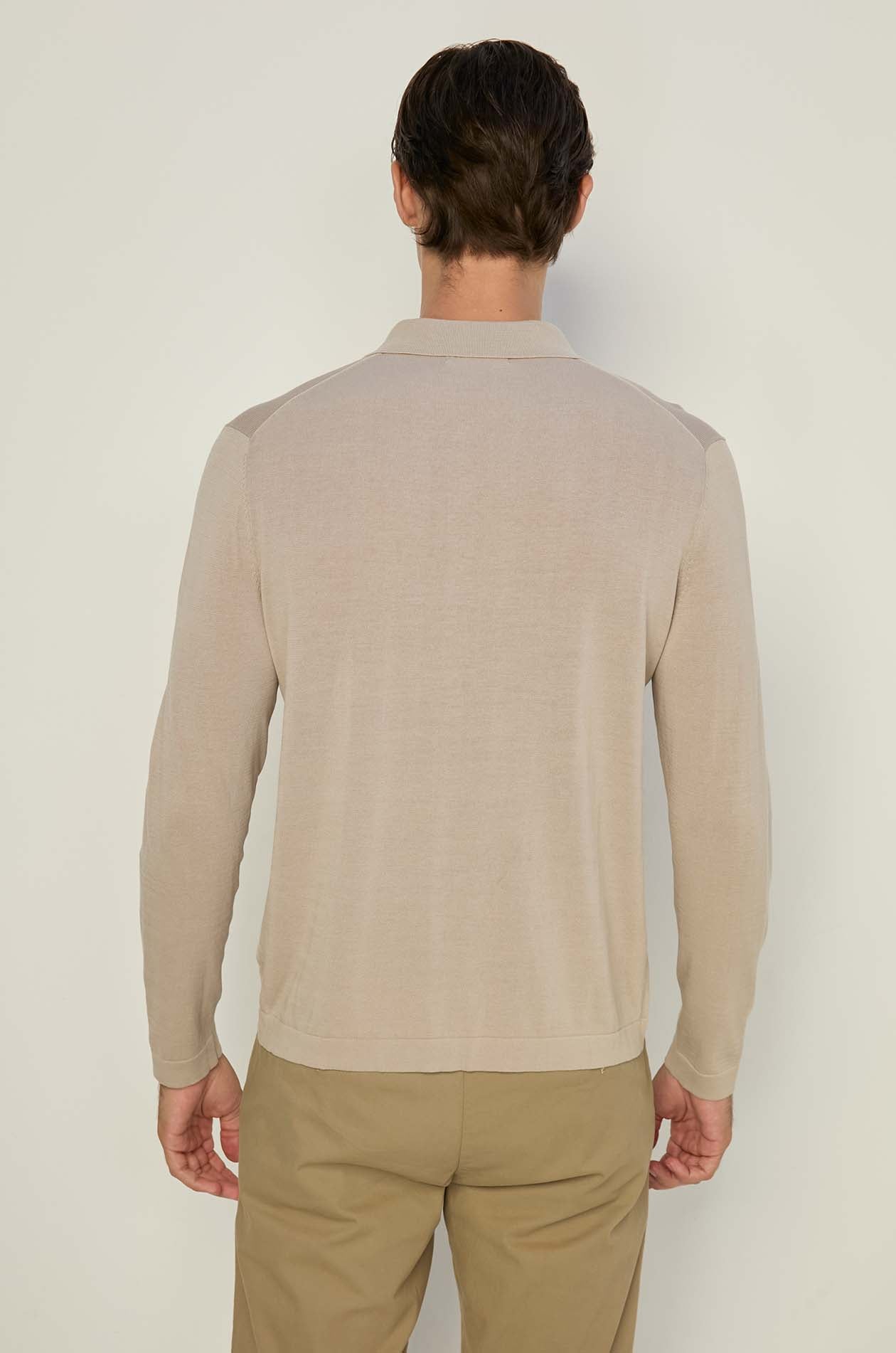 MERCERIZED LONG SLEEVE KNITTED SHIRT
