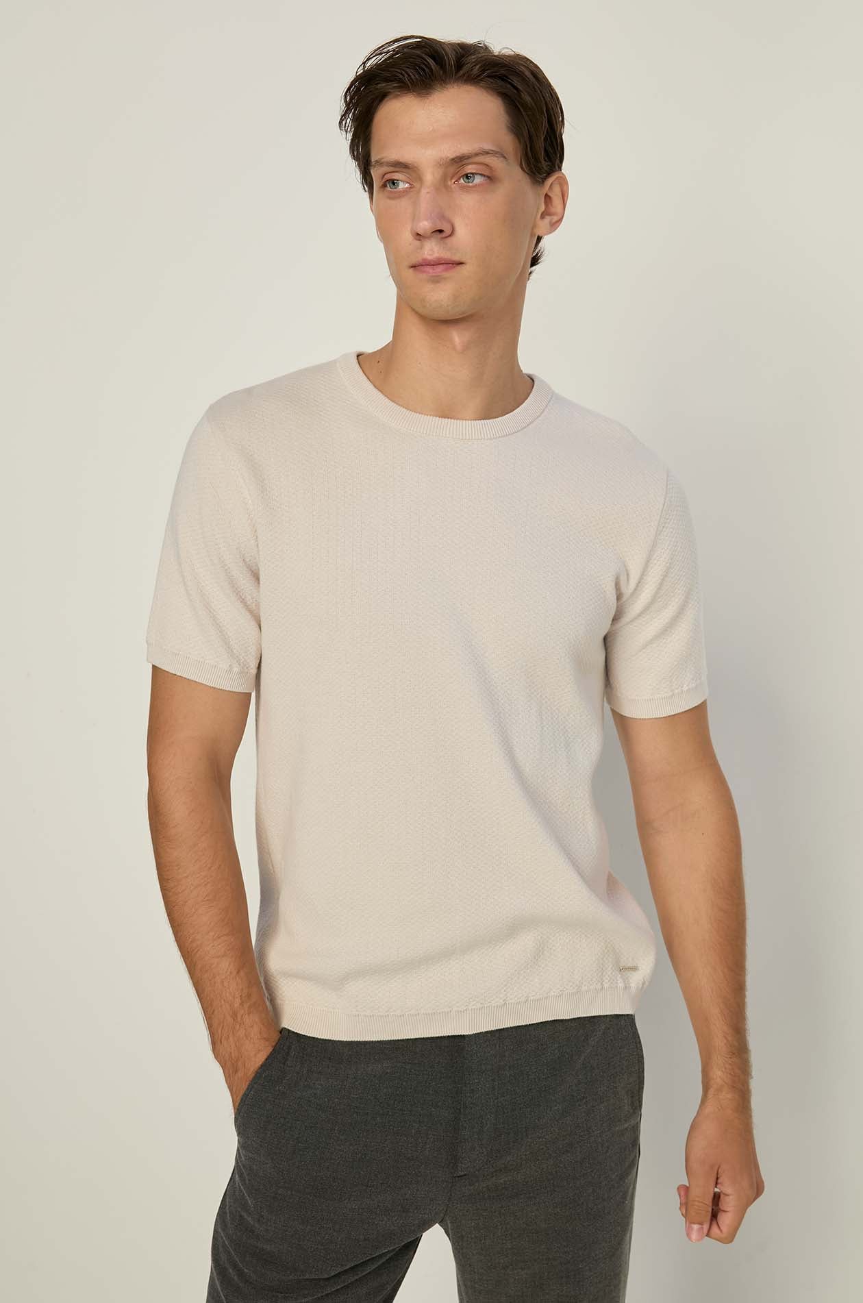 HONEYCOMB KNITTED TEE