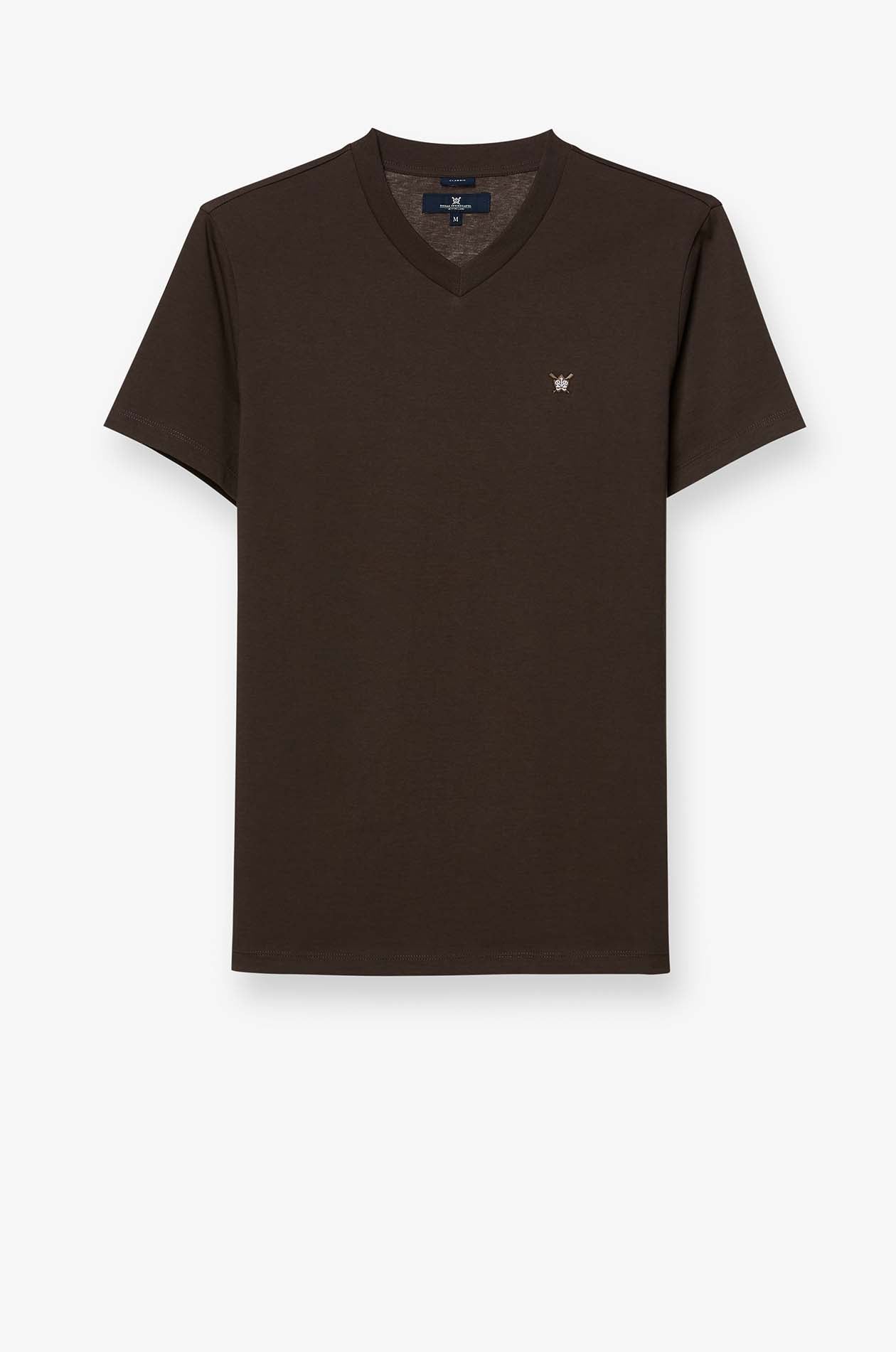 V-NECK LOGO TEE