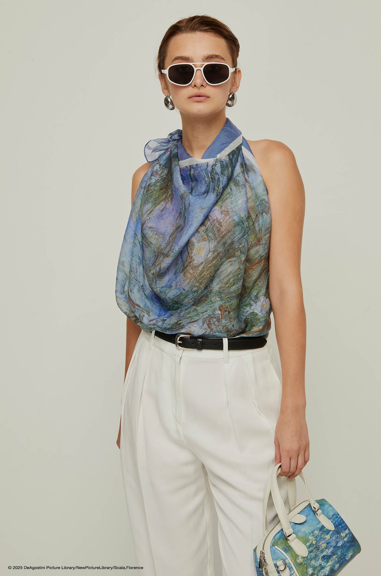 REFLECTS VERTE MONET SQUARE SCARF