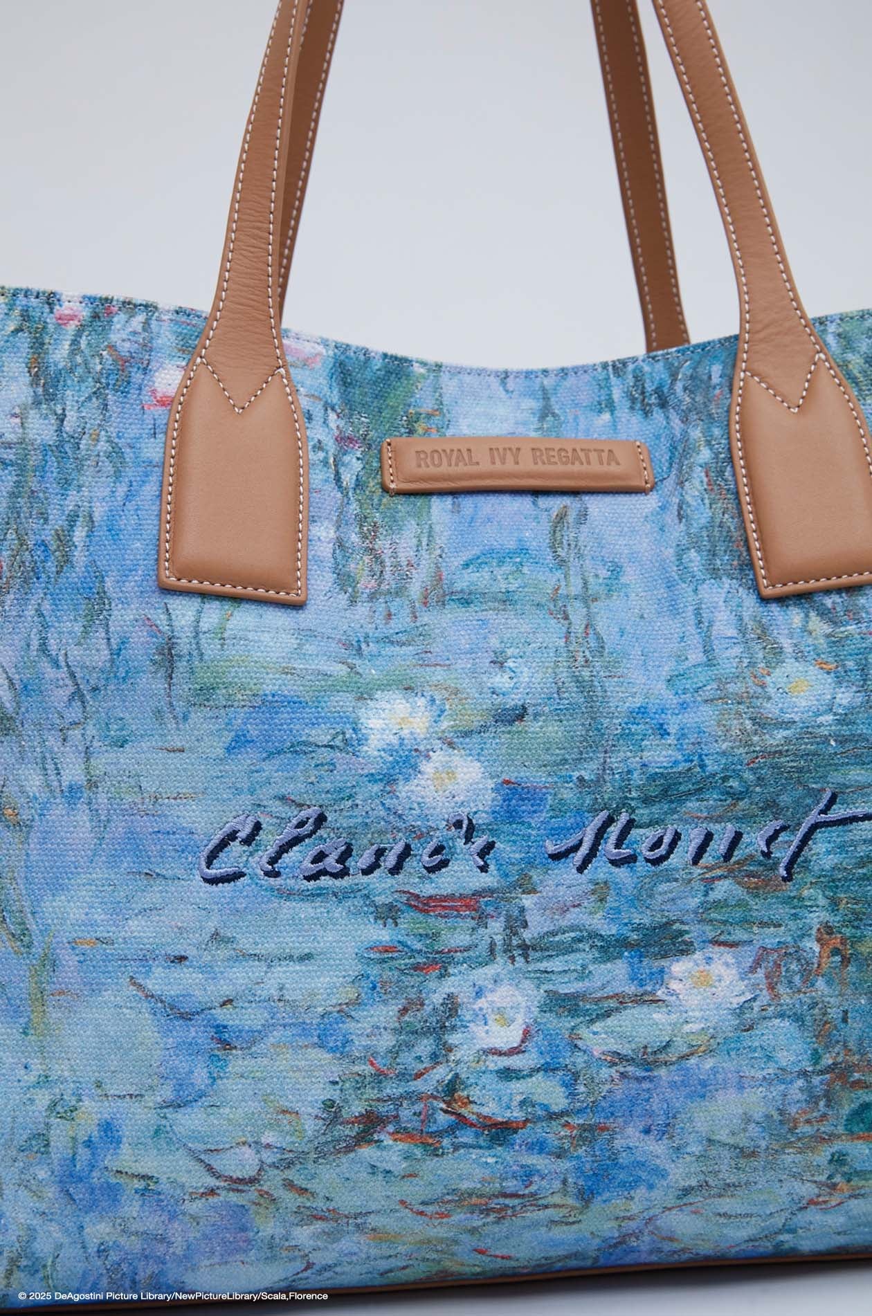 REFLECTS VERTE MONET CANVAS TOTE BAG