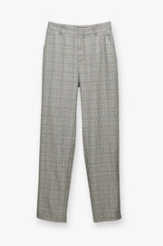 CHECKERED TAPERED PANTS