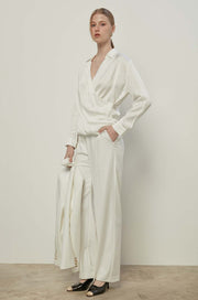 OFF WHITE WIDE LEG PANTS