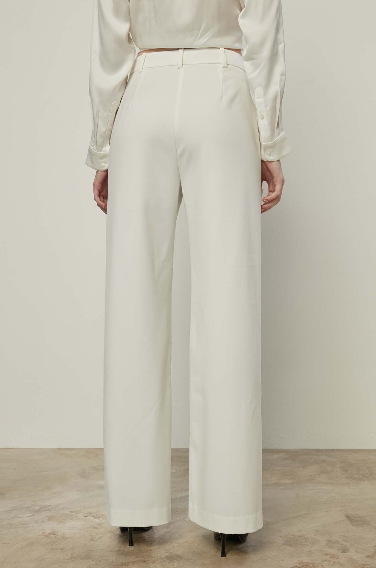 OFF WHITE WIDE LEG PANTS