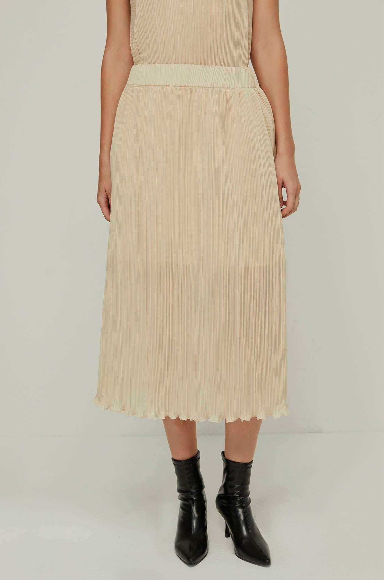PLEATED MAXI SKIRT
