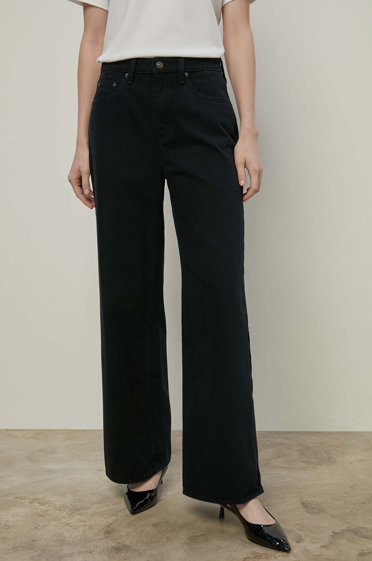 HIGH-RISE WIDE LEG JEANS