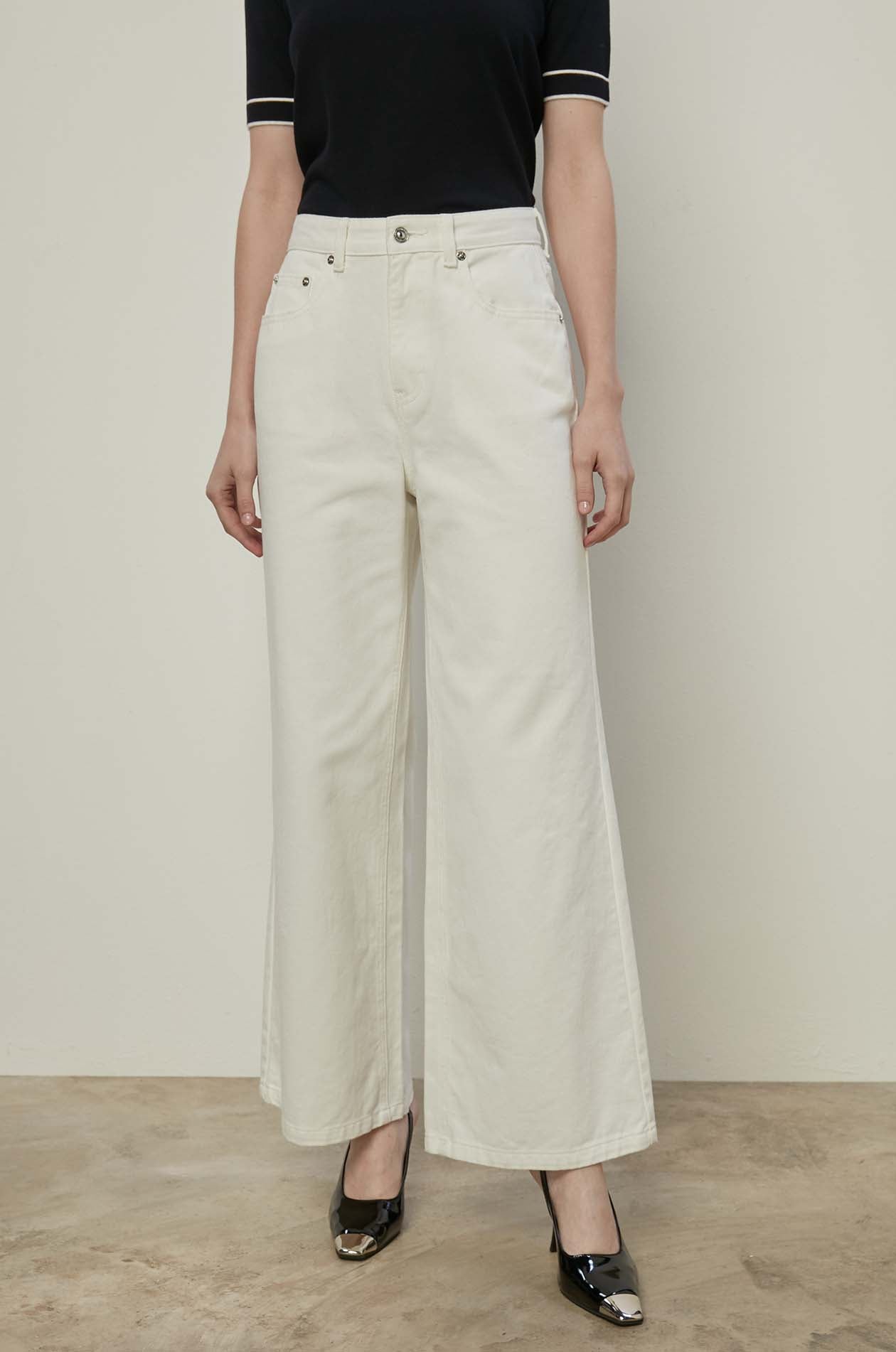 HIGH-RISE WIDE LEG JEANS