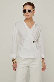 WRAP FRONT BLOUSE