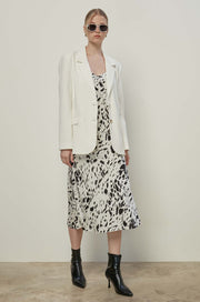 PRINTED MIDI DRESS