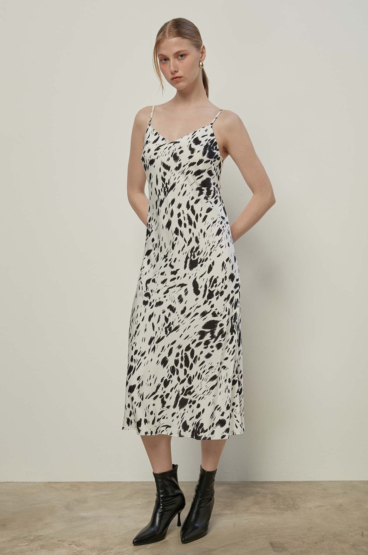 PRINTED MIDI DRESS