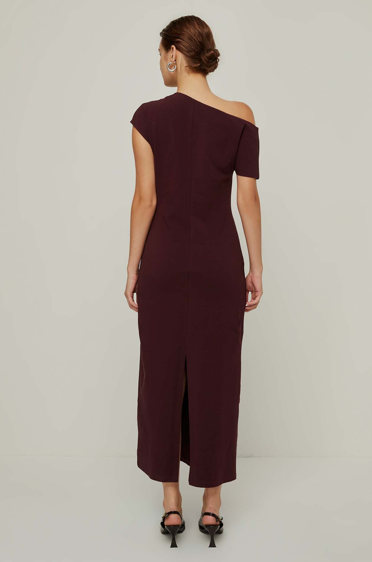 ONE-SHOULDER JERSEY DRESS