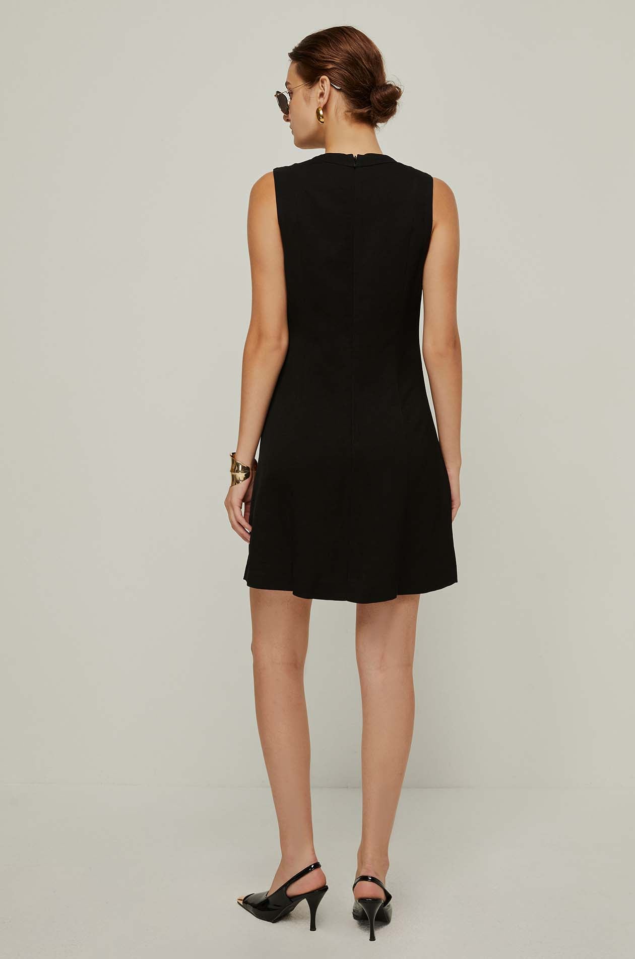 A-LINE BUTTONED DRESS