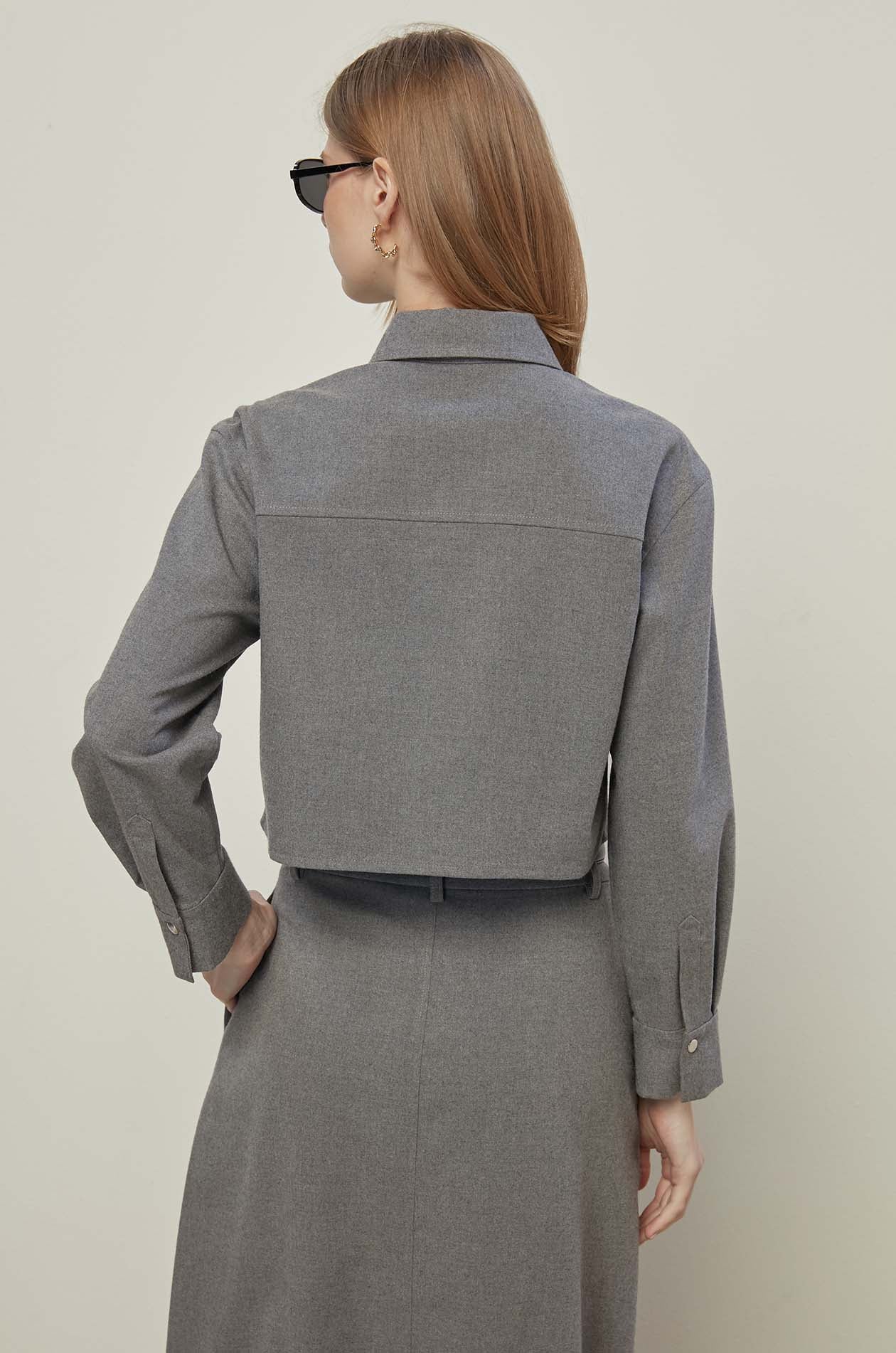 LONG SLEEVE CROPPED JACKET