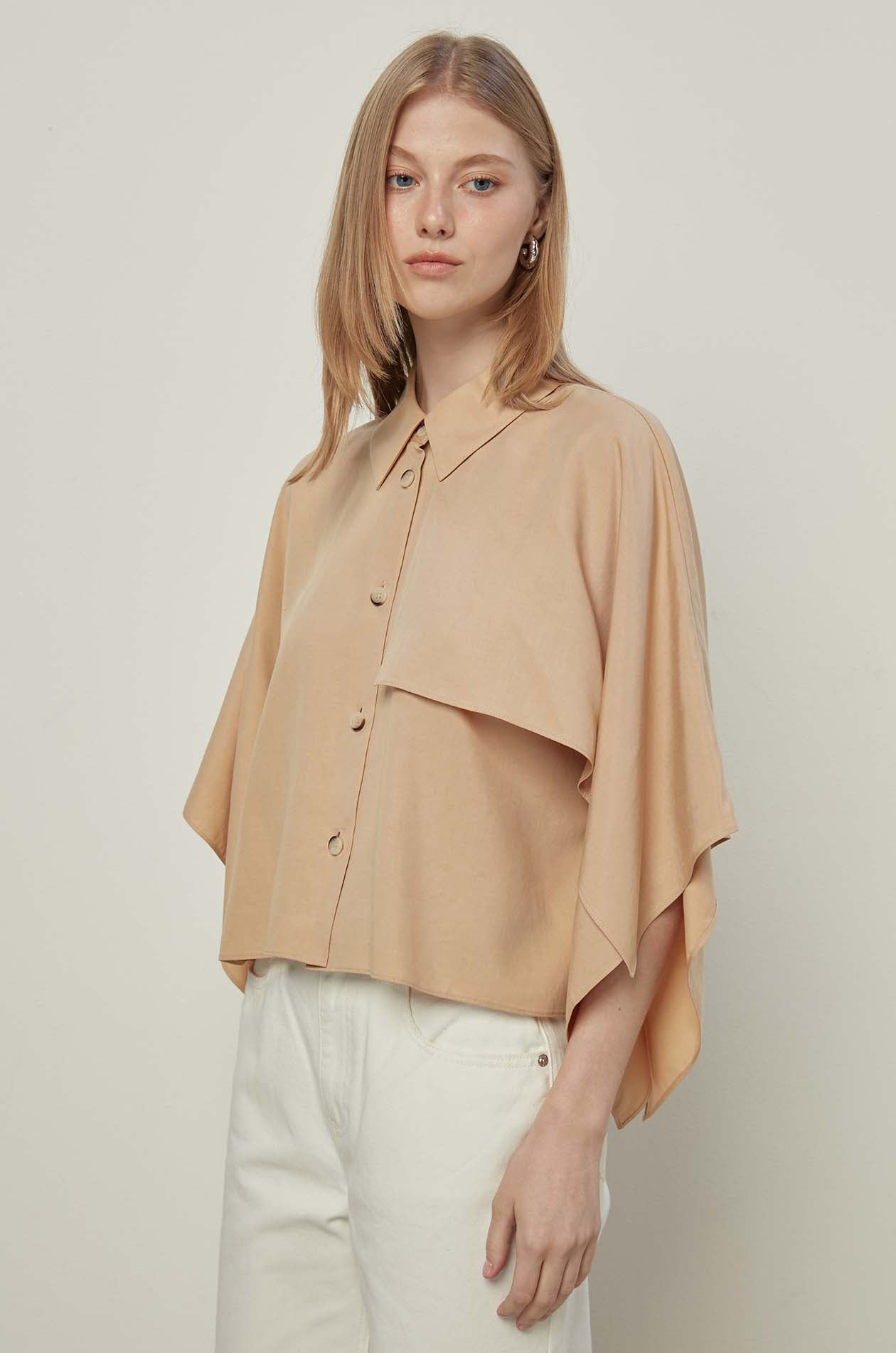 BUTTON-UP CROPPED SHIRT