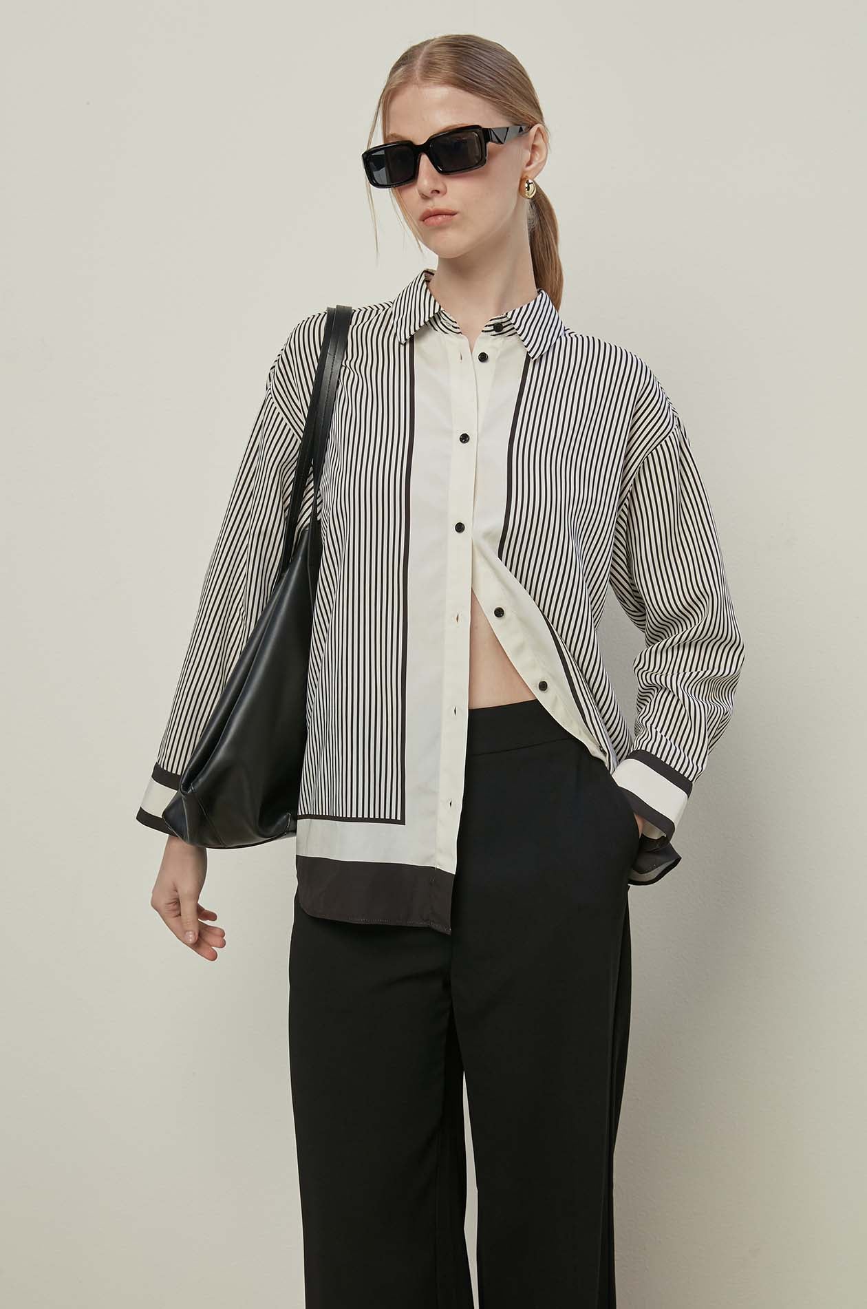 MULTI STRIPED BUTTON-UP SHIRT
