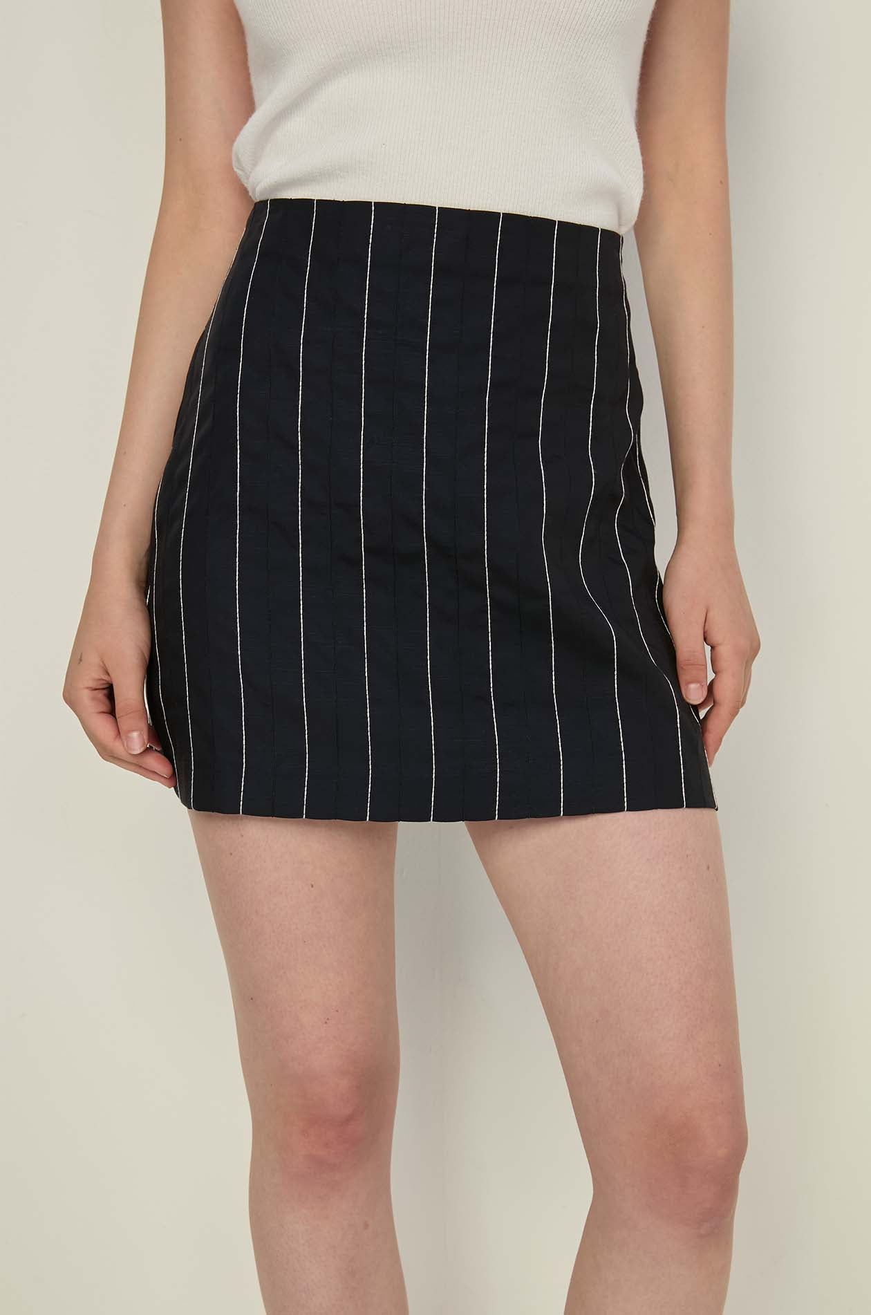 STRIPED MINI SKIRT