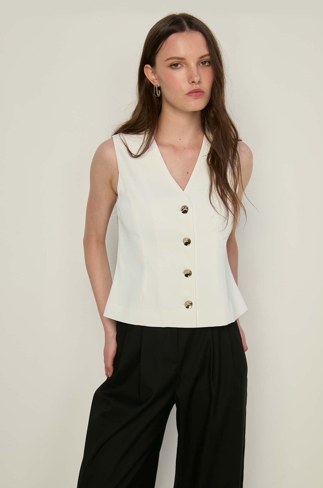 GOLD BUTTON VEST