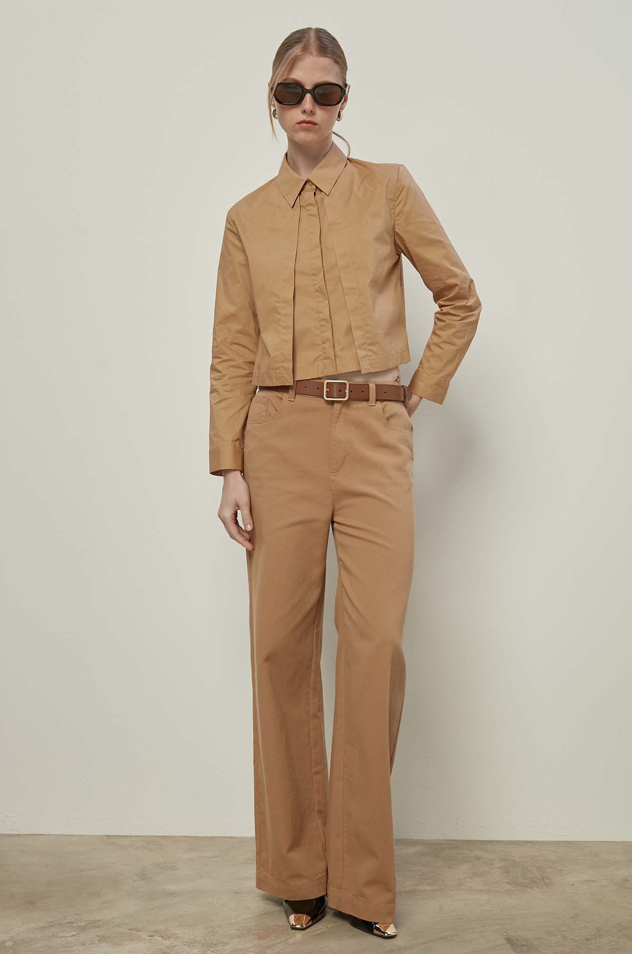 LONG SLEEVE LAYERED BLOUSE