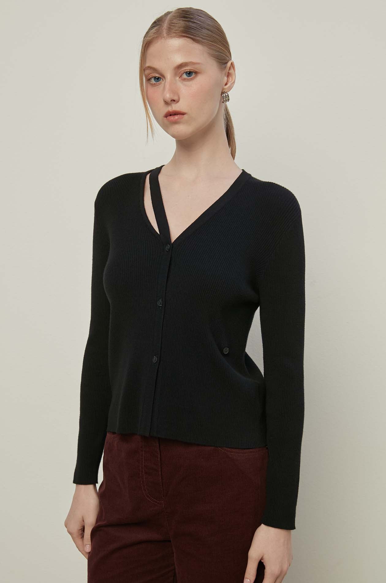 LONG SLEEVE WRAP TOP