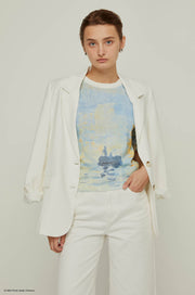 IMPRESSION AU SOLEIL LEVANT MONET KNITTED TOP