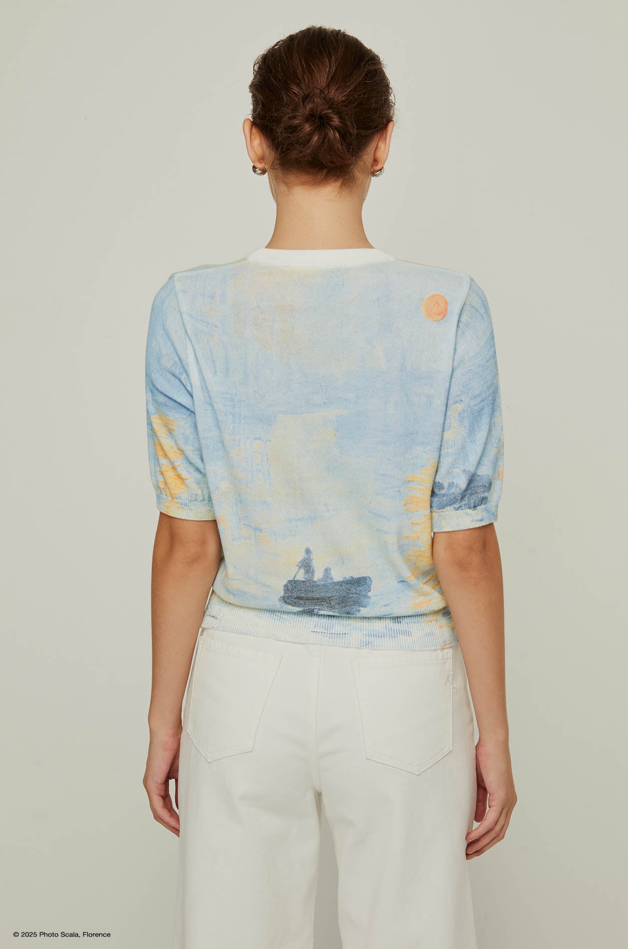 IMPRESSION AU SOLEIL LEVANT MONET KNITTED TOP