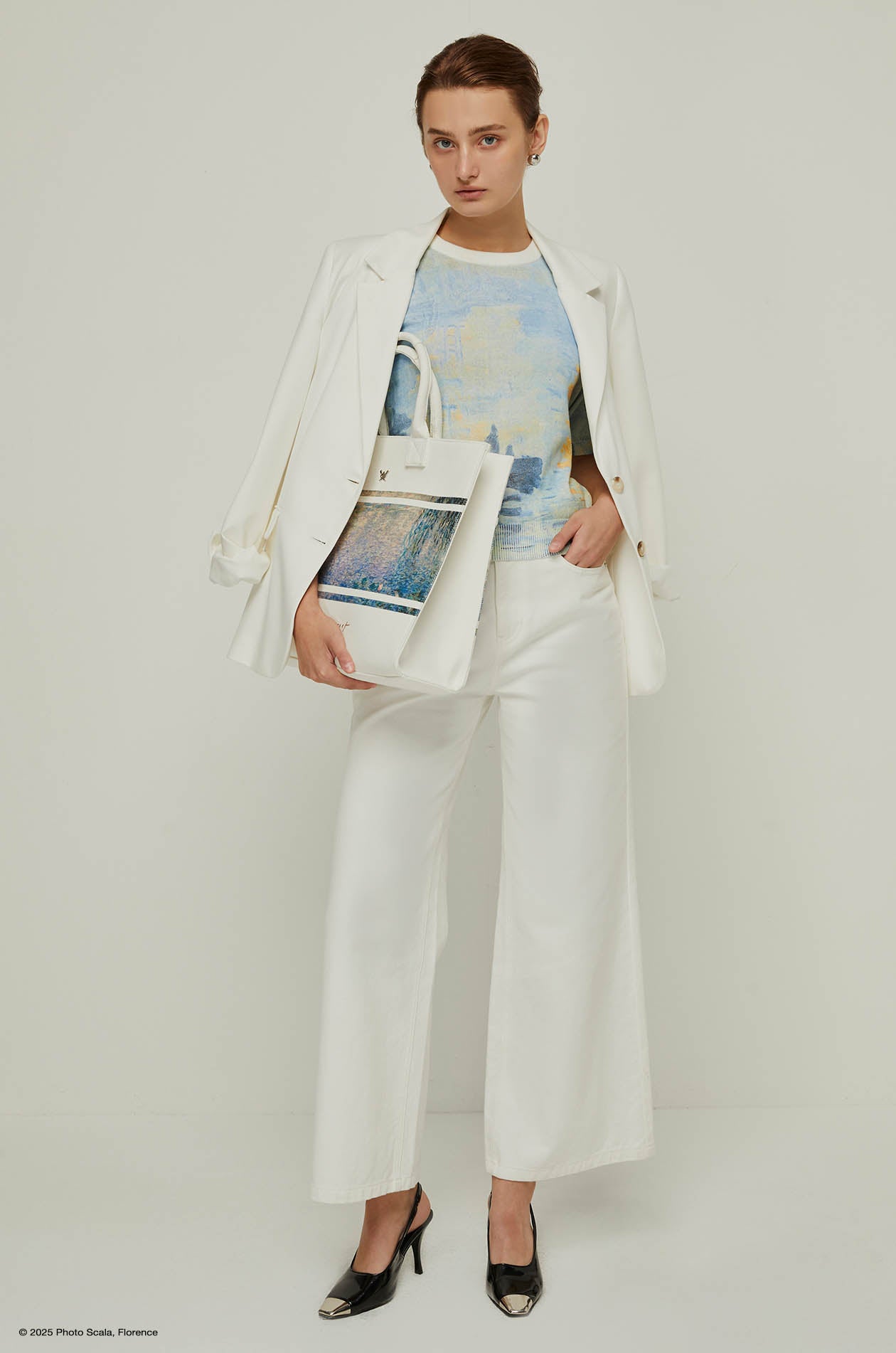 IMPRESSION AU SOLEIL LEVANT MONET KNITTED TOP