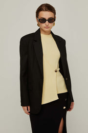 MOCK NECK KNITTED TOP