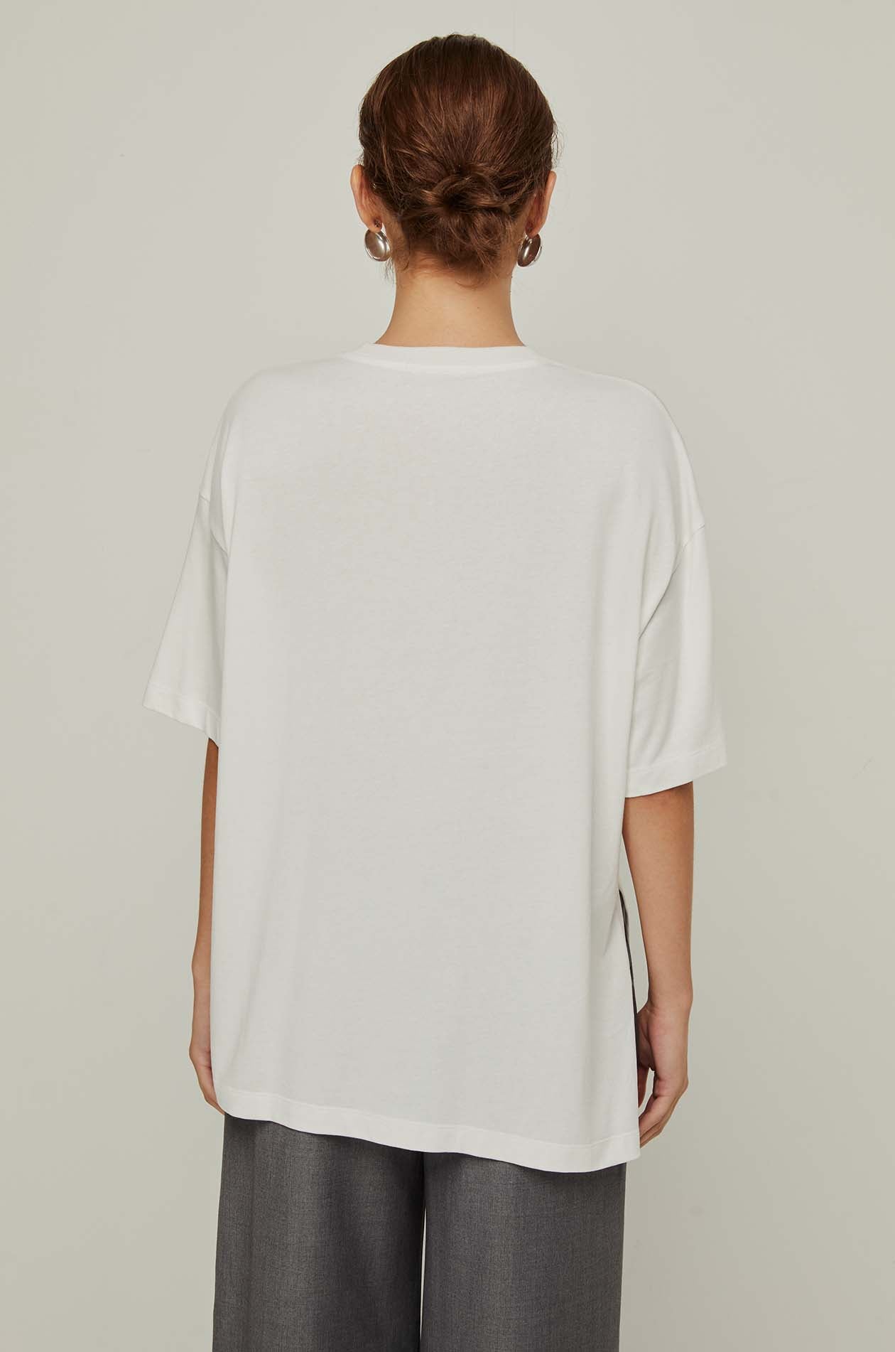 SHORT SLEEVE DRAPED TEE