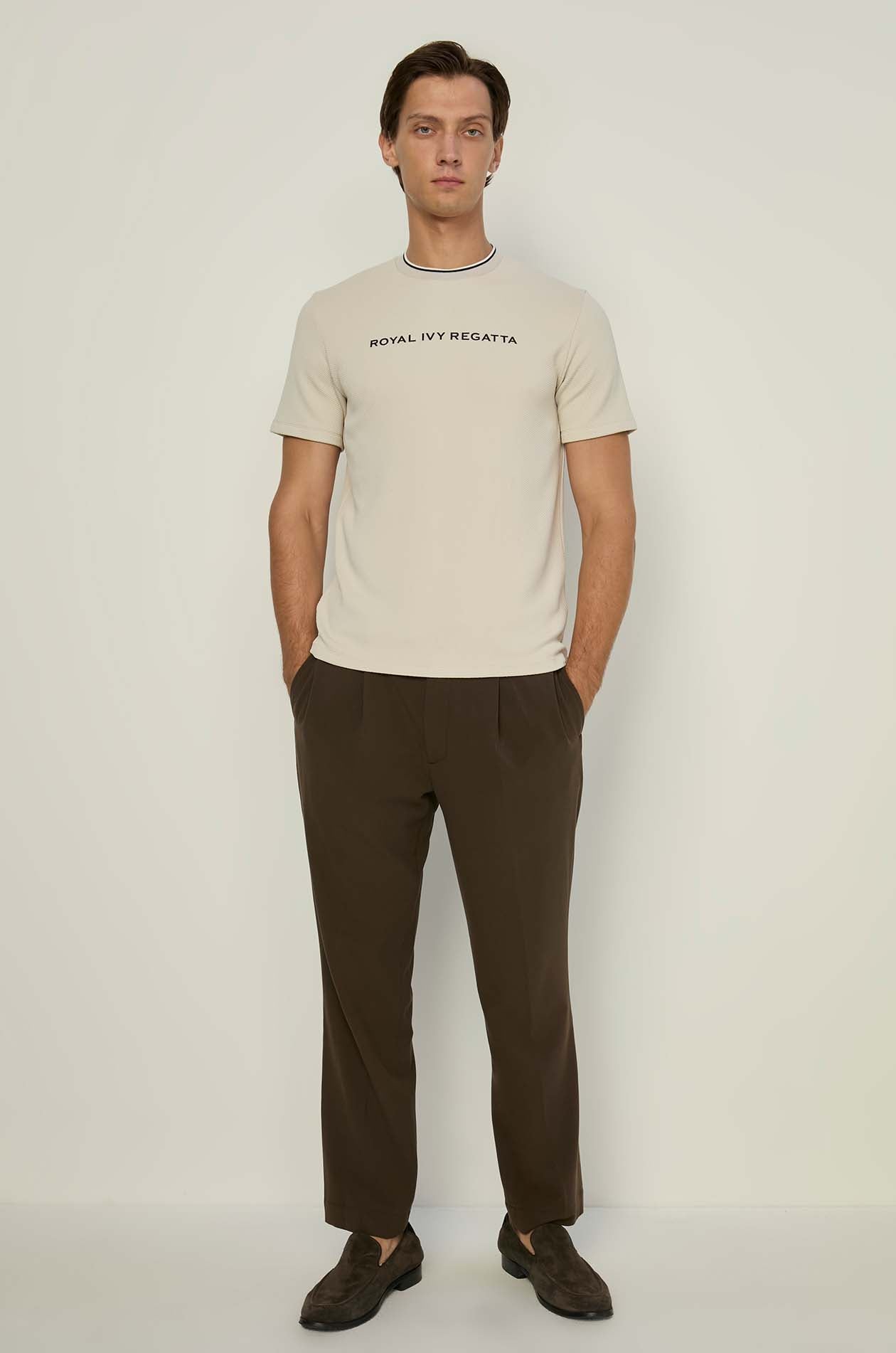 WAFFLE TEXTURED LOGO TEE