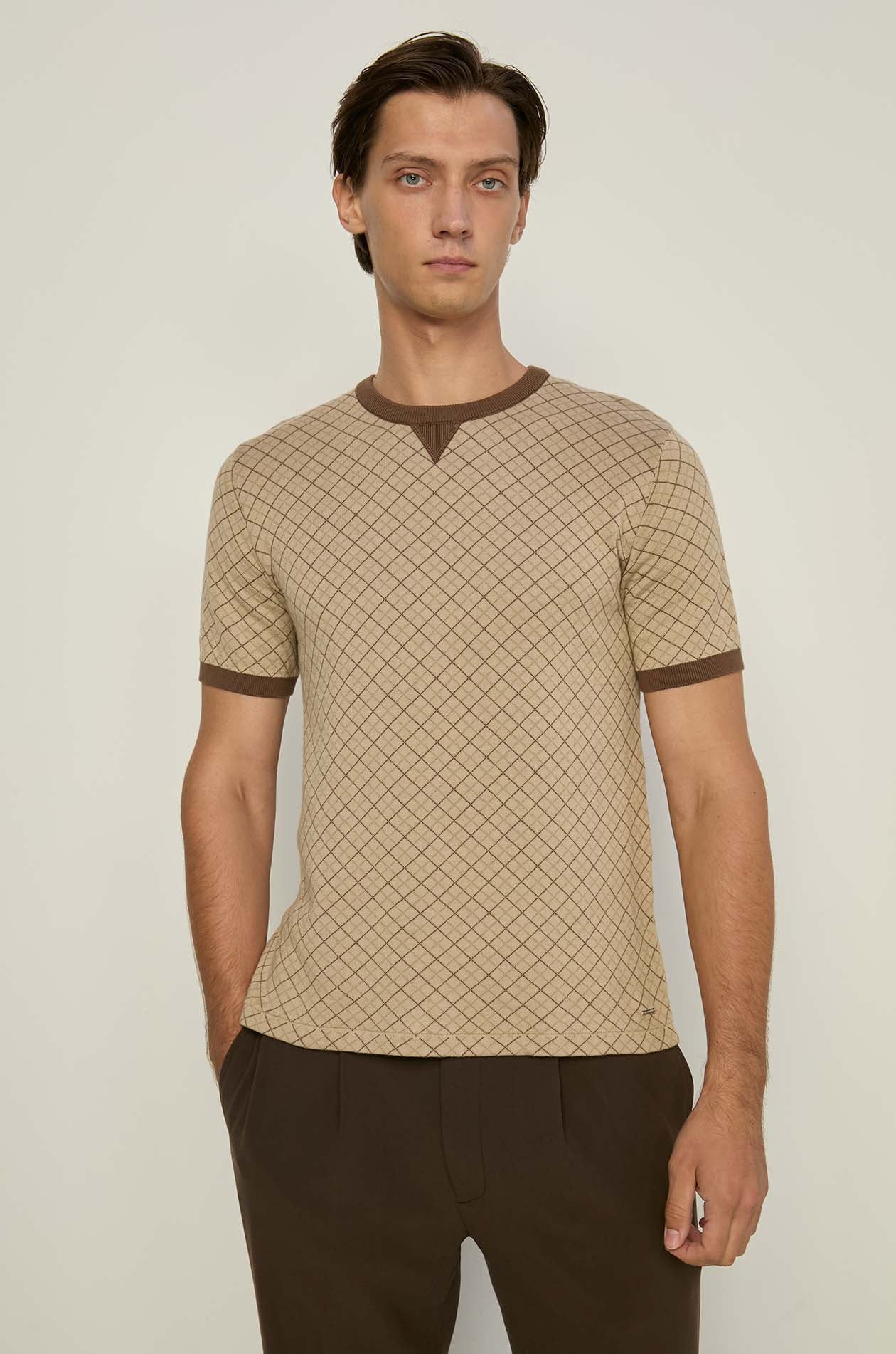 CHECKERED KNITTED TEE