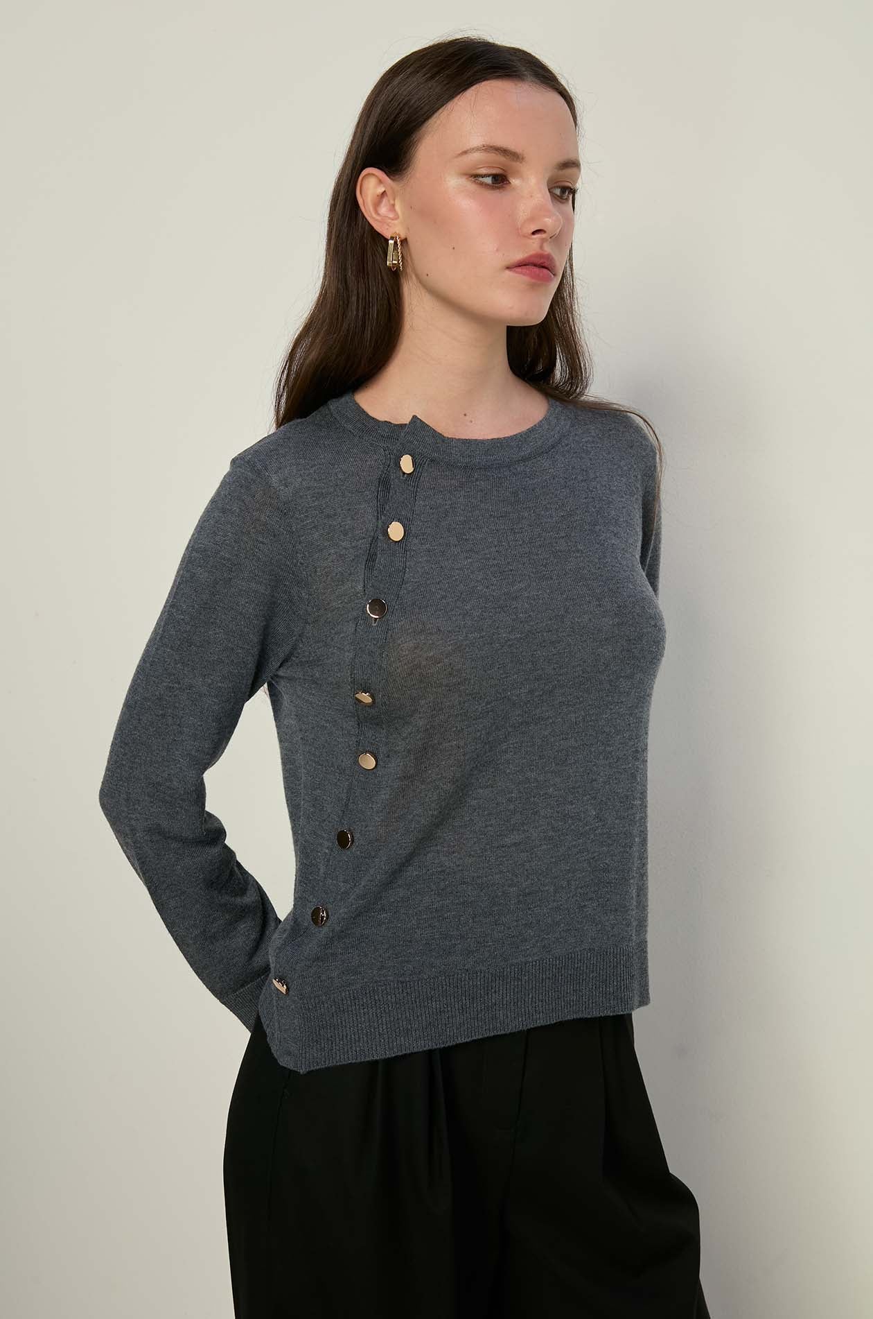 LONG SLEEVE KNITTED TOP