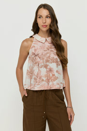 SLEEVELESS PINK TOPS