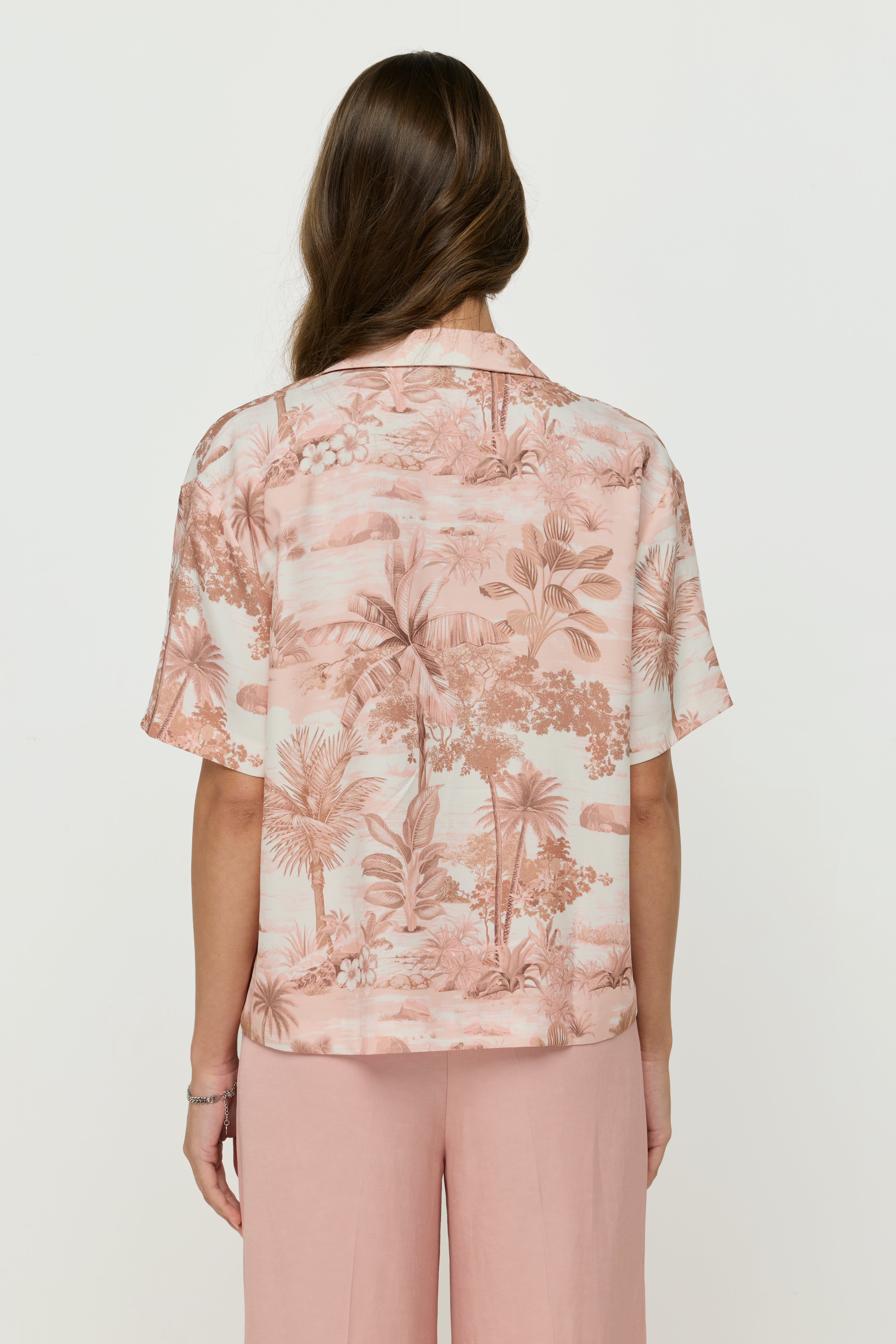 PRINTED HAWAII PINK SHIRTS