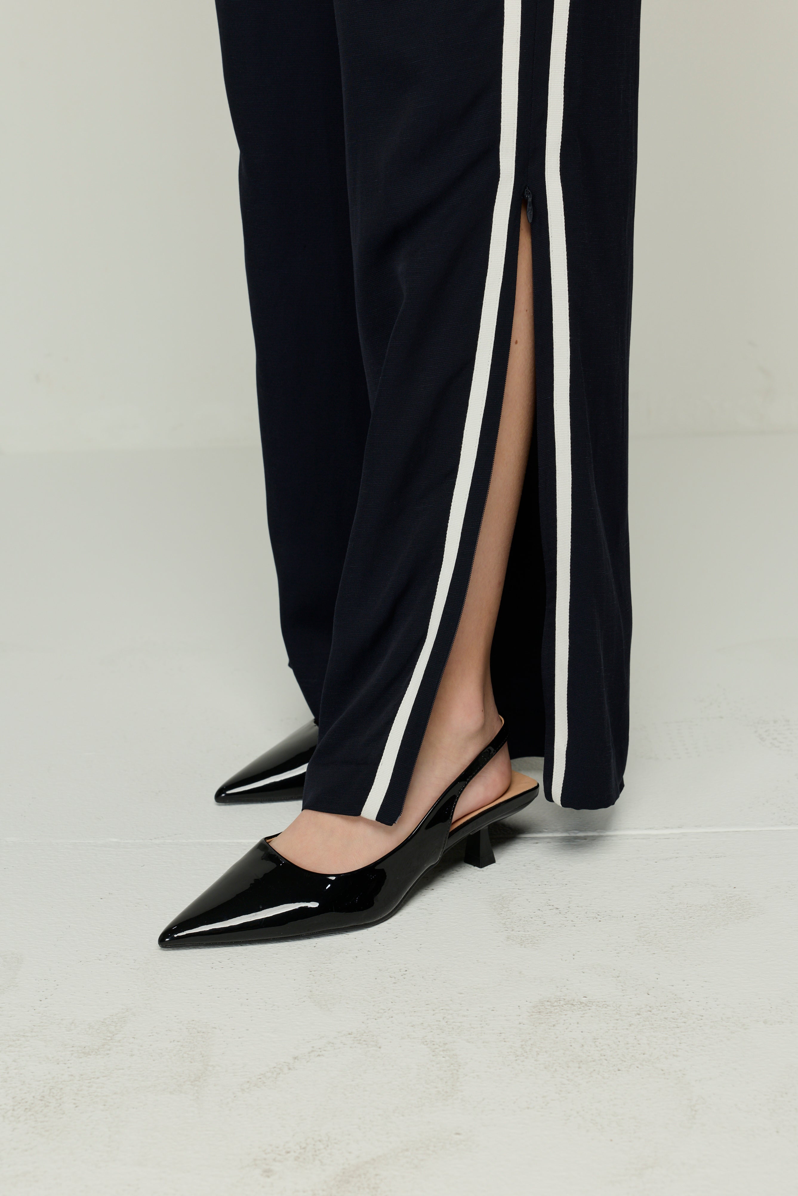 FLARED HEM SLIT PANTS