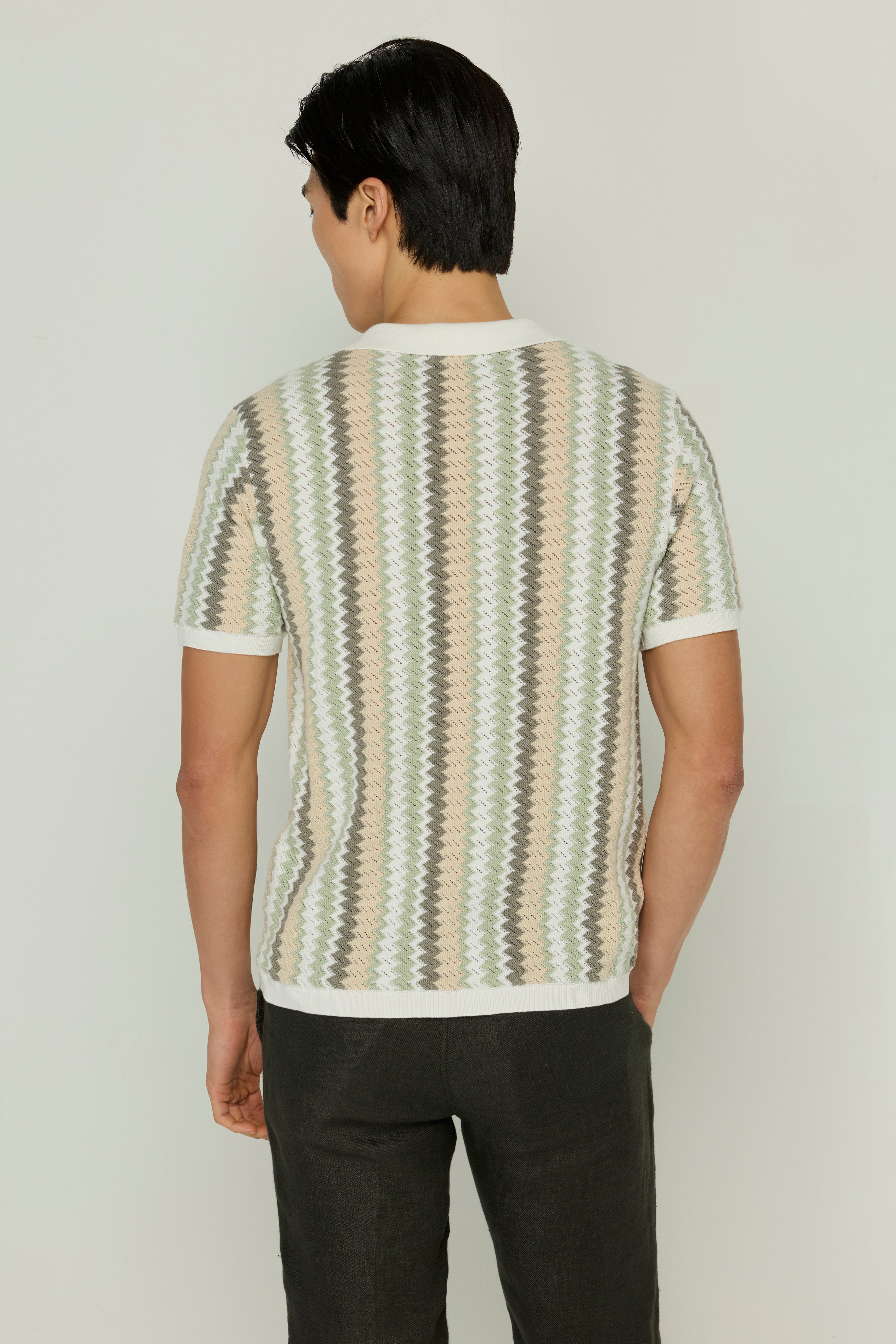 KNITWEAR OPEN COLLAR POLO SHIRT