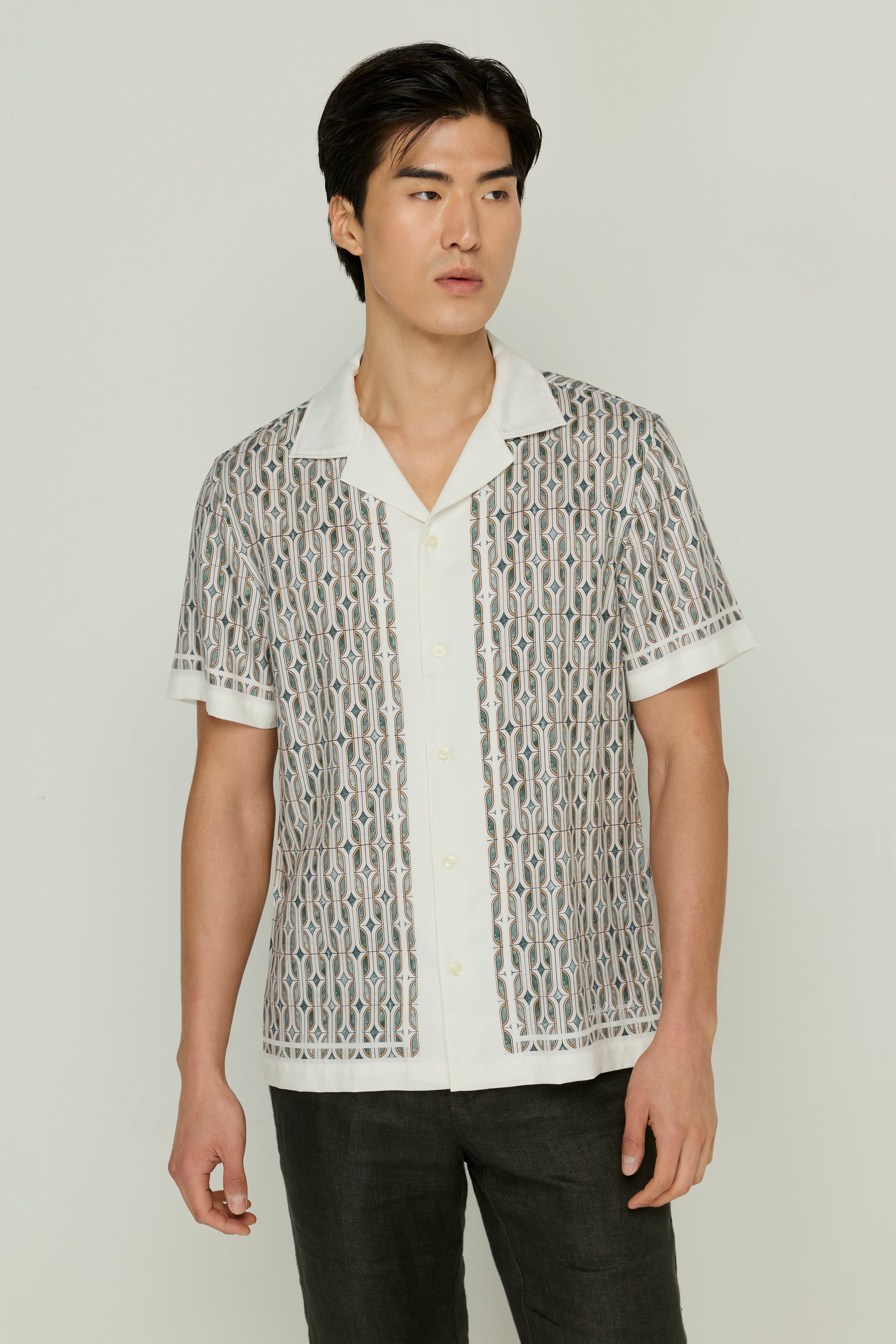 LINEN TENGEL PRINTINTG SHIRT