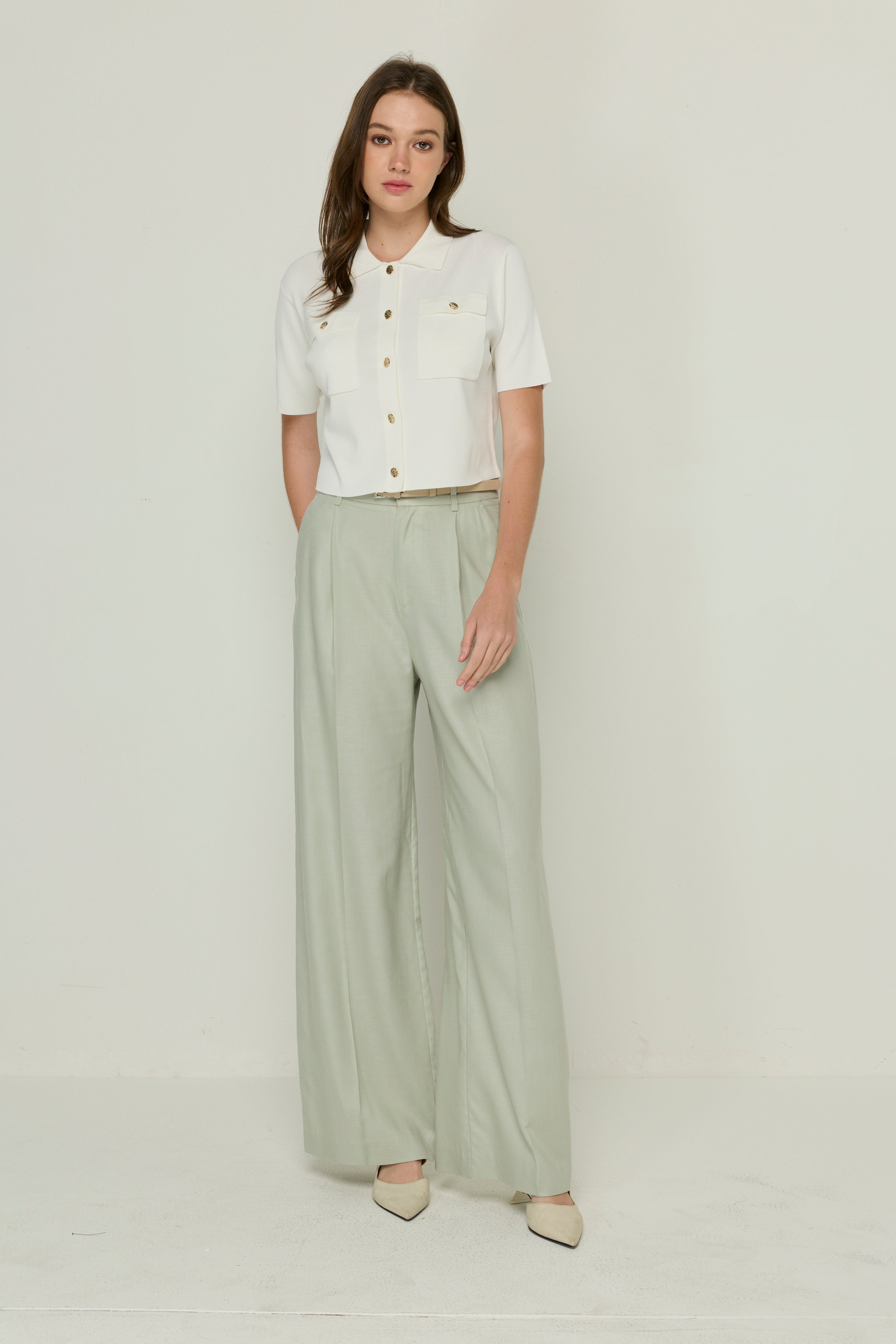 BARREL PANTS WITH BELT