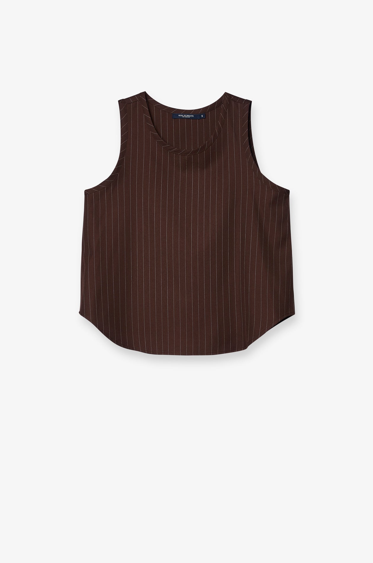 PINSTRIPE SLEEVELESS SHELL TOP