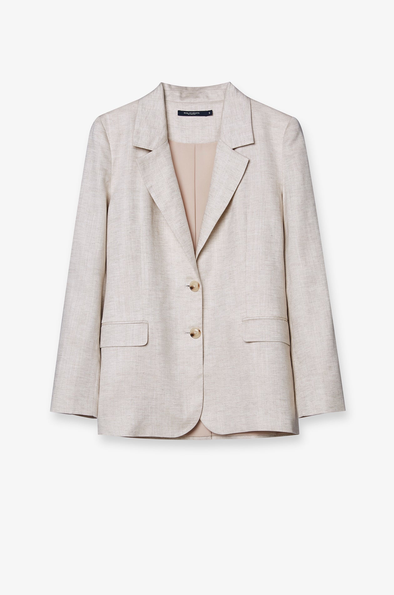TAILORED LINEN-BLEND BLAZER