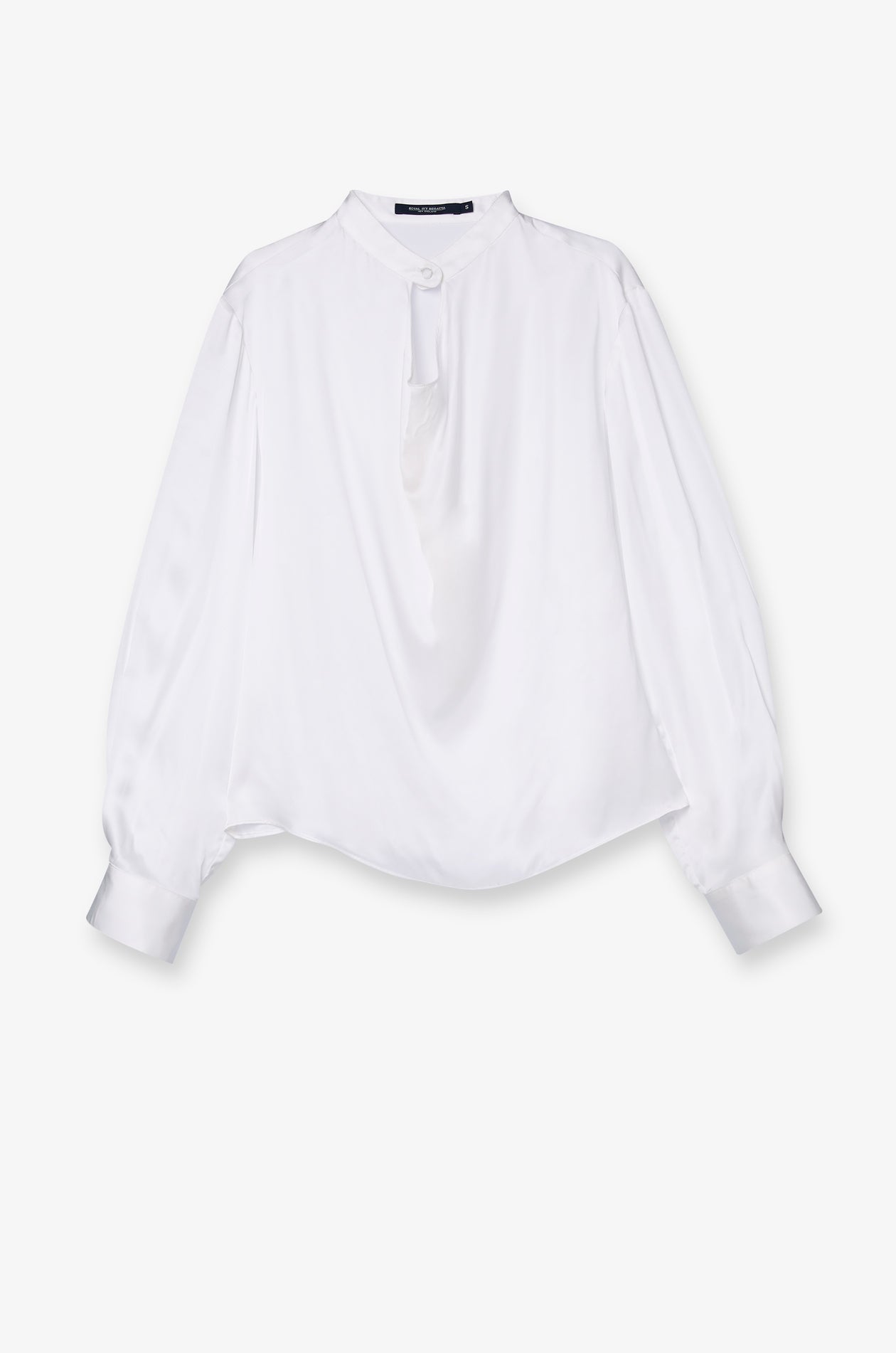 SOFT DRAPE MANDARIN COLLAR BLOUSE