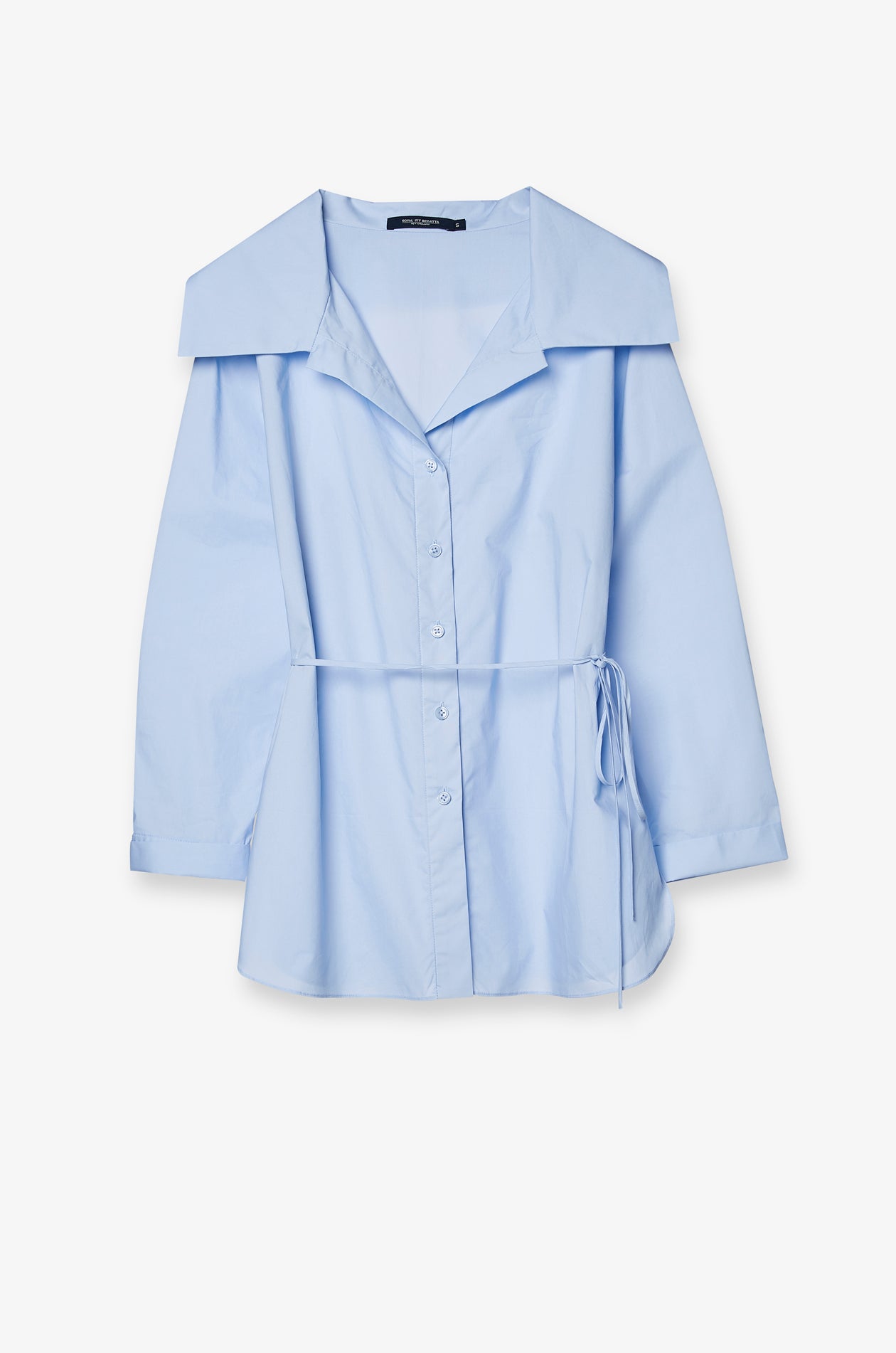 BELTED RELAXED-FIT TUNIC SHIRT