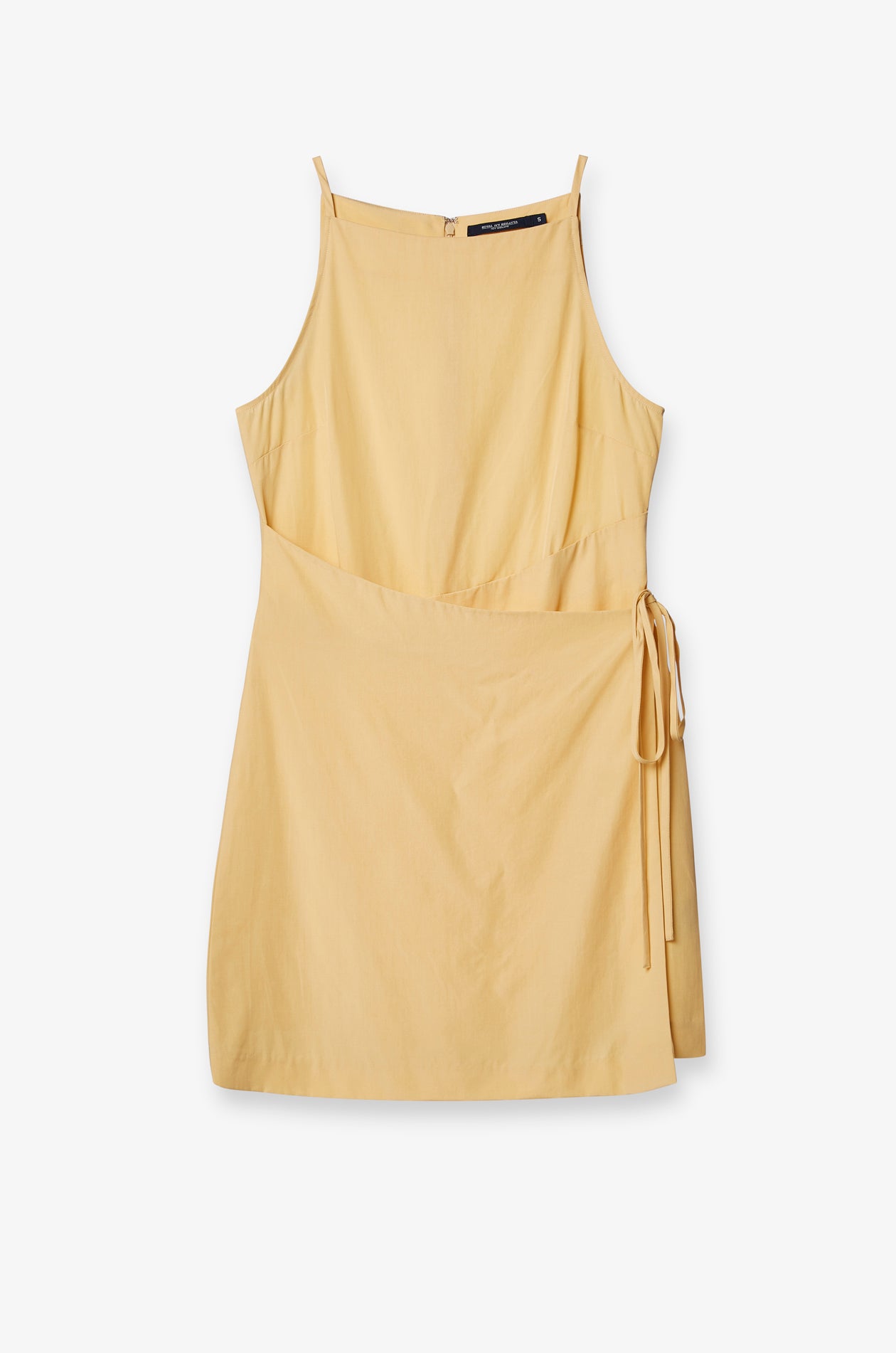 BUTTER YELLOW WRAP MINI DRESS