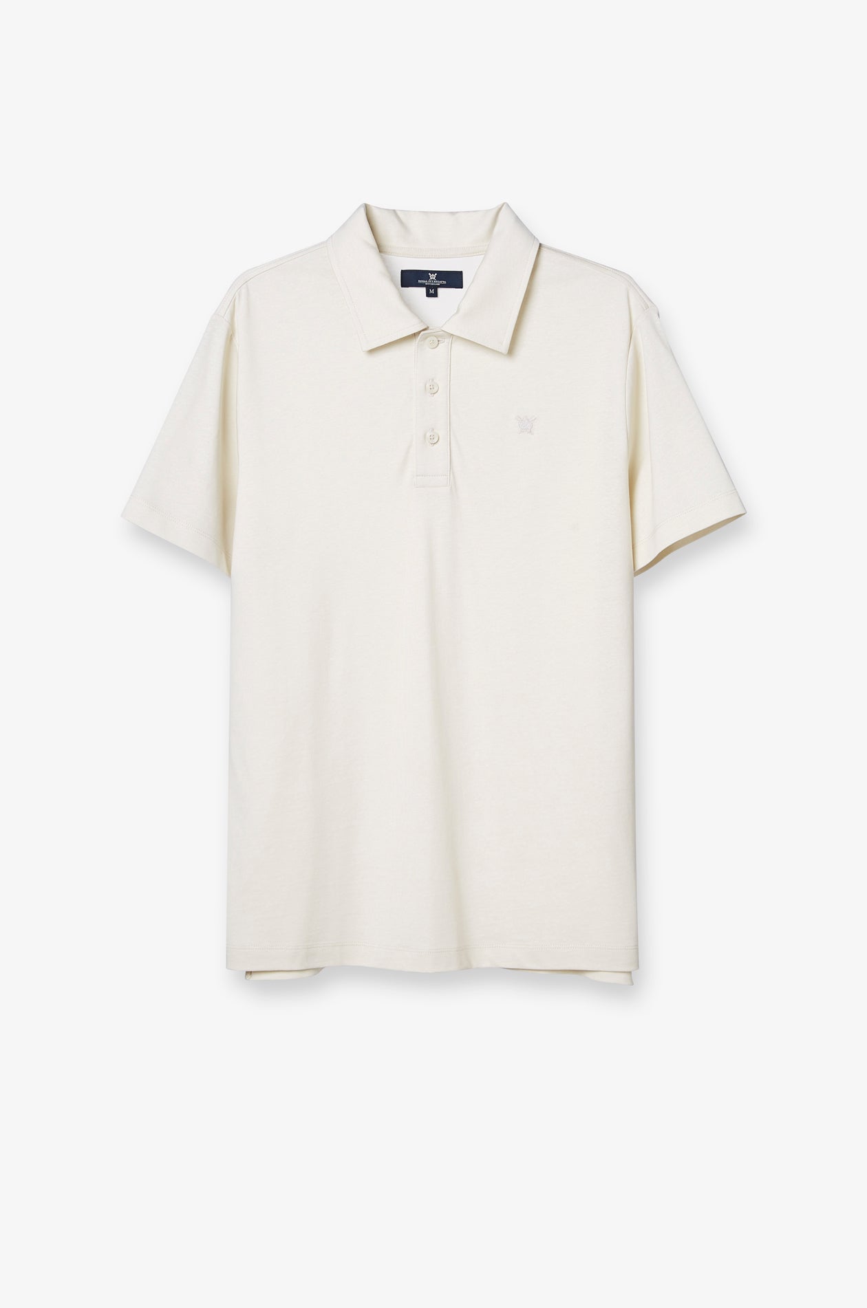 เสื้อโปโลผ้าลินินสีดำและขาว