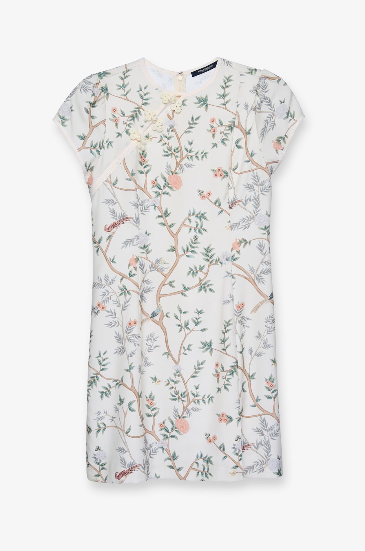 CHINESE STYLE PUFF SLEEVE SHORT DRESS