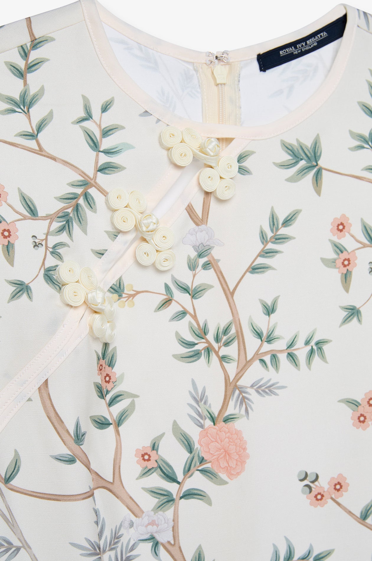 CHINESE STYLE PUFF SLEEVE SHORT DRESS