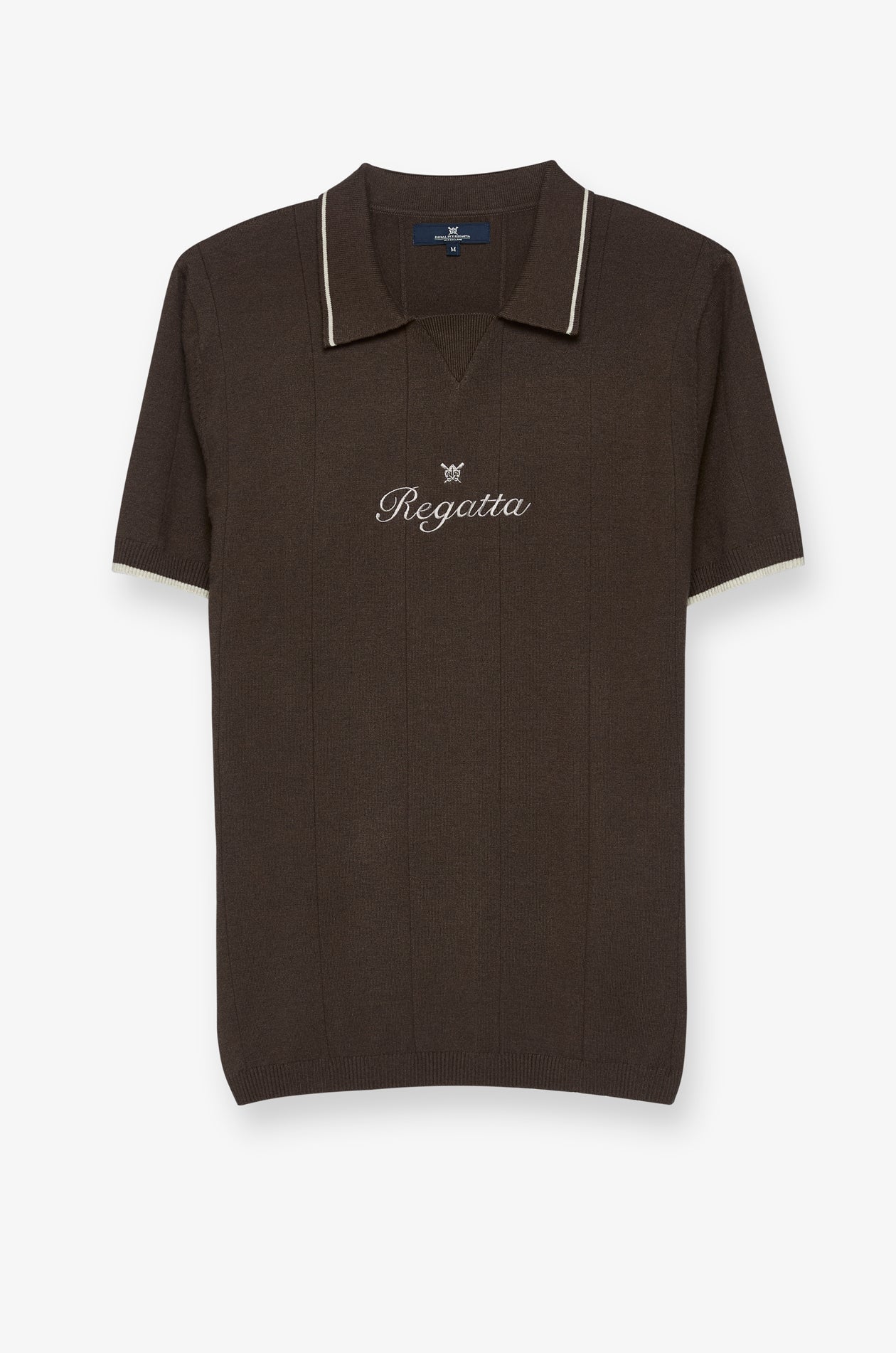 เสื้อโปโลผ้าถักลายริบร่อง 